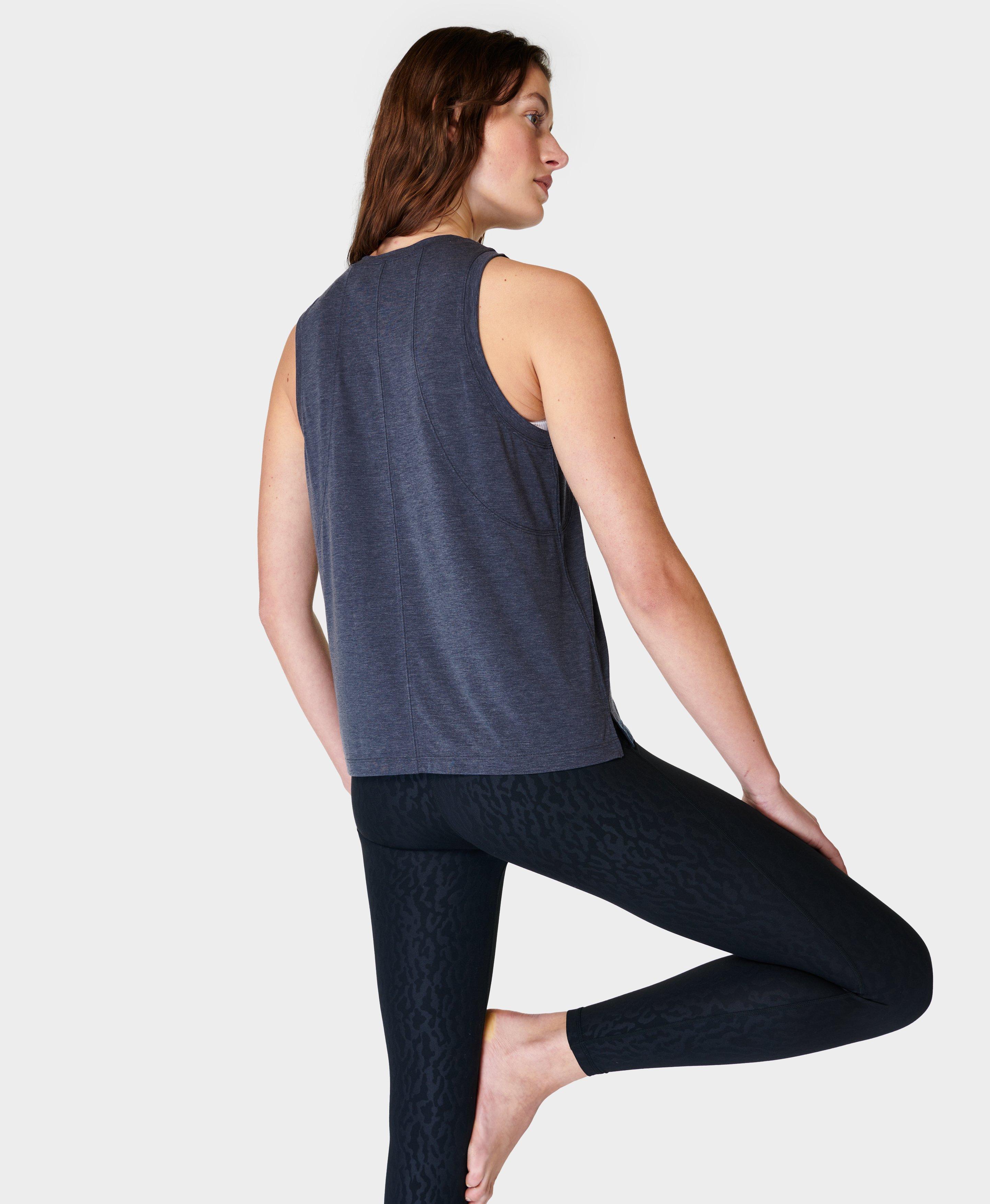 Super Soft Ribbed Yoga Leggings - Navy Blue