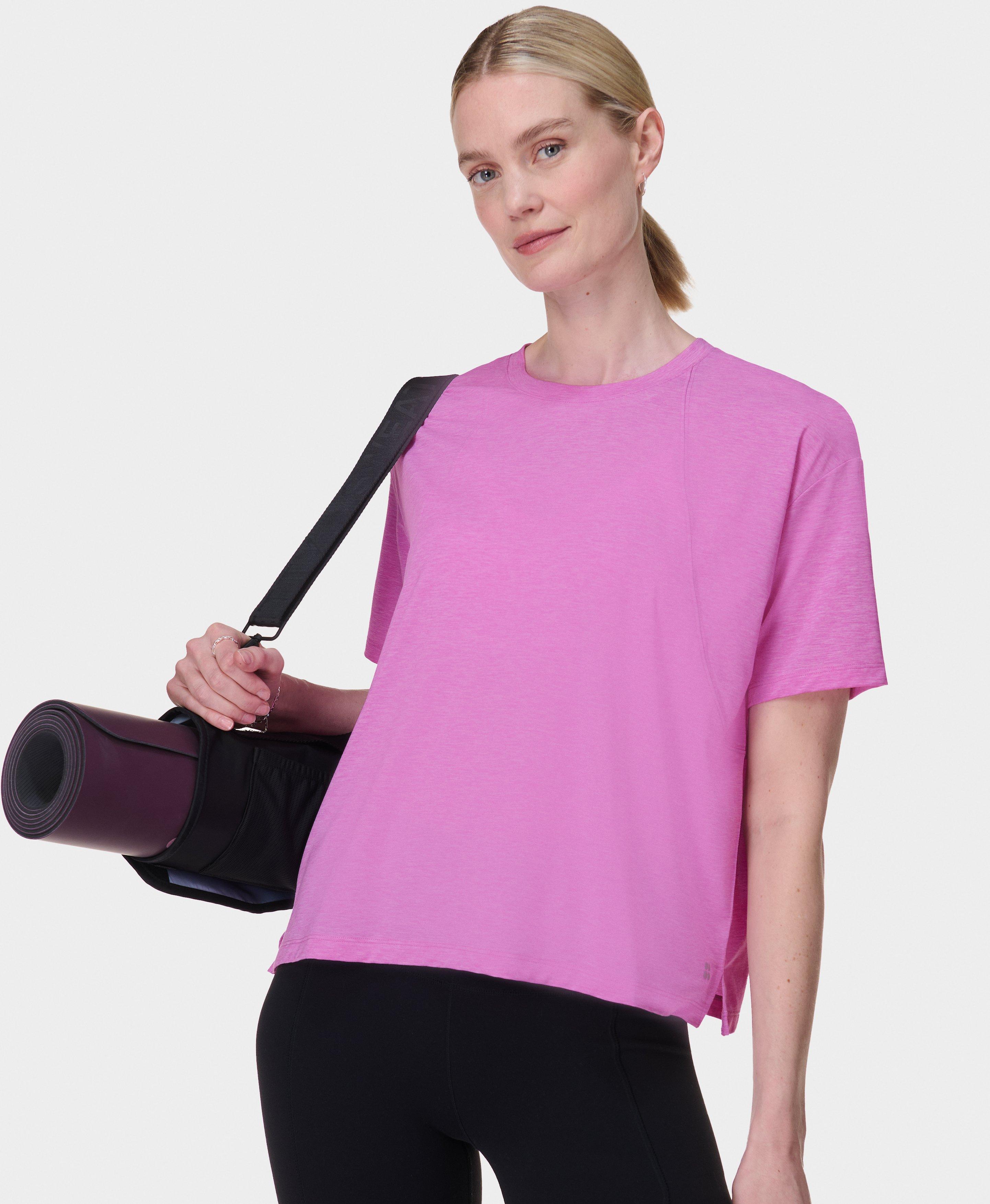 Sweaty Betty Soft Flow Studio T-Shirt, Pink, Women's S