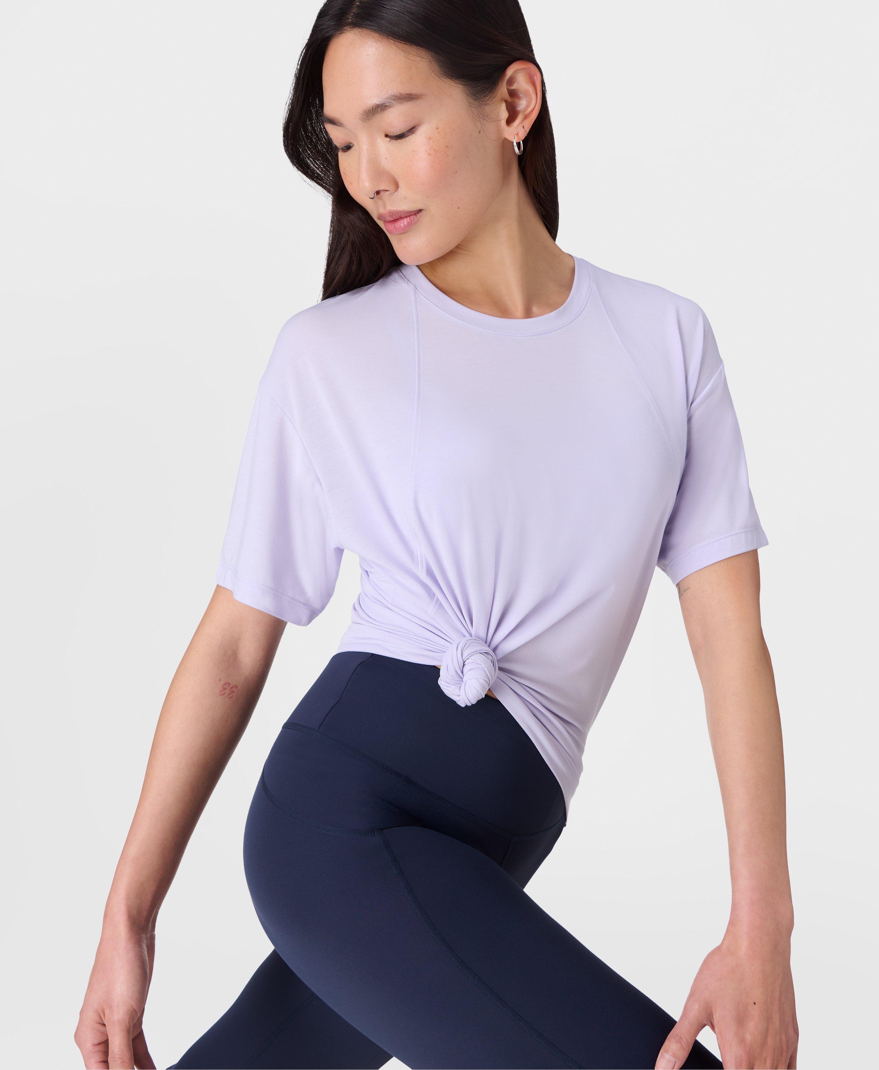 Sweaty Betty Soft Flow Studio T-Shirt, Purple, Women's M