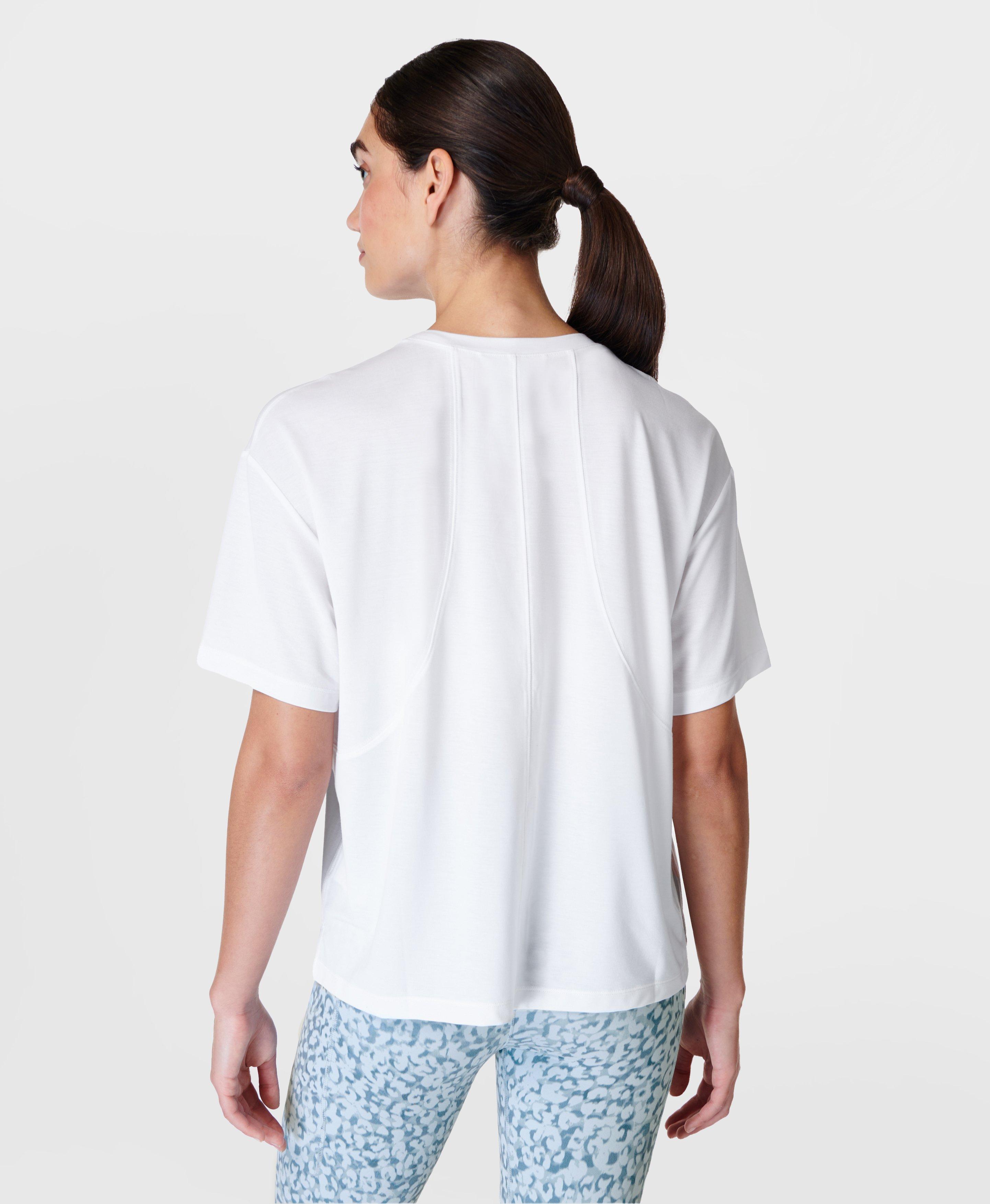 Soft Flow Studio Tee - White | Women's T-Shirts | Sweaty Betty