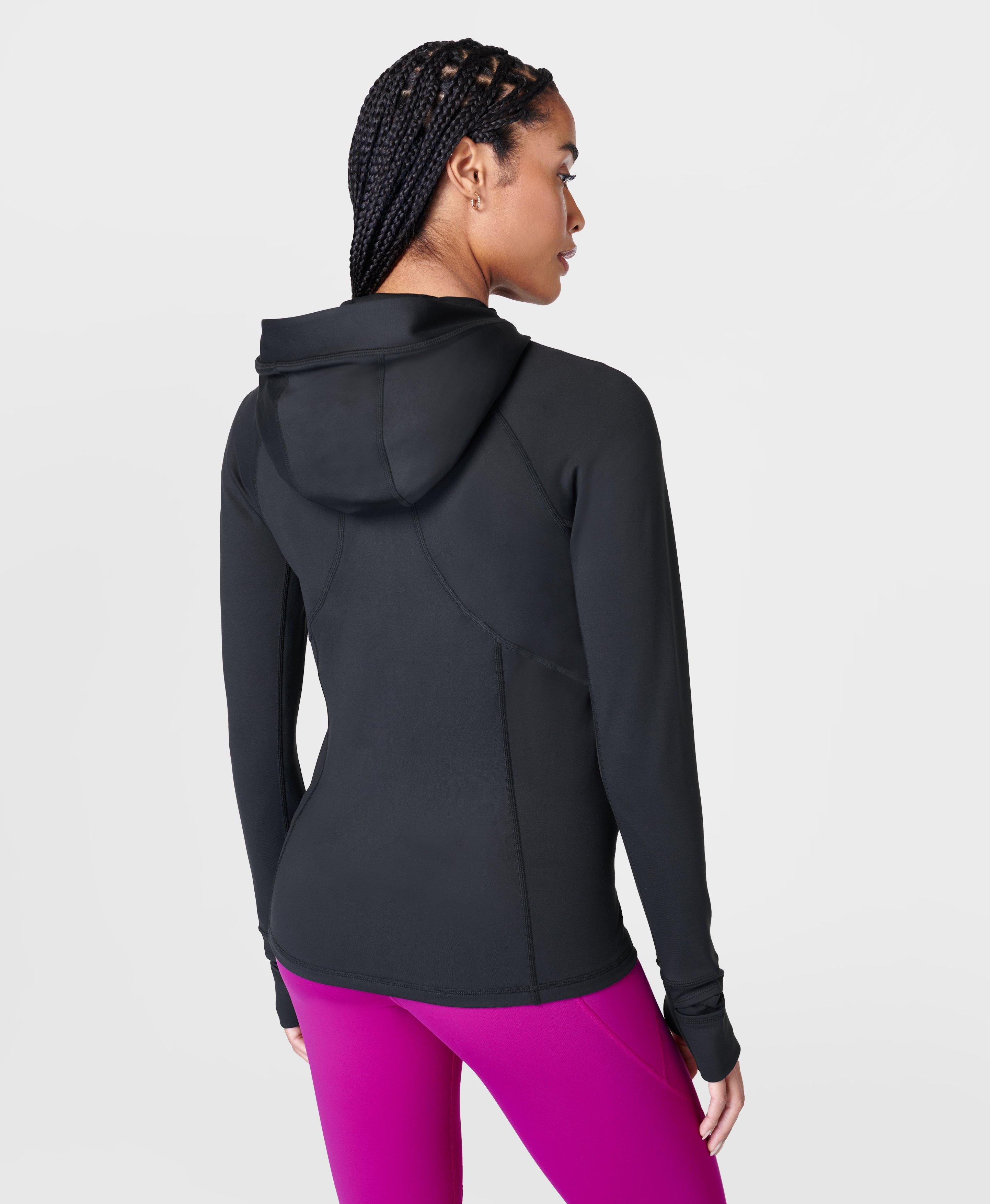 Pro Run Zip Up Black Women s Sweaters Hoodies Sweaty Betty