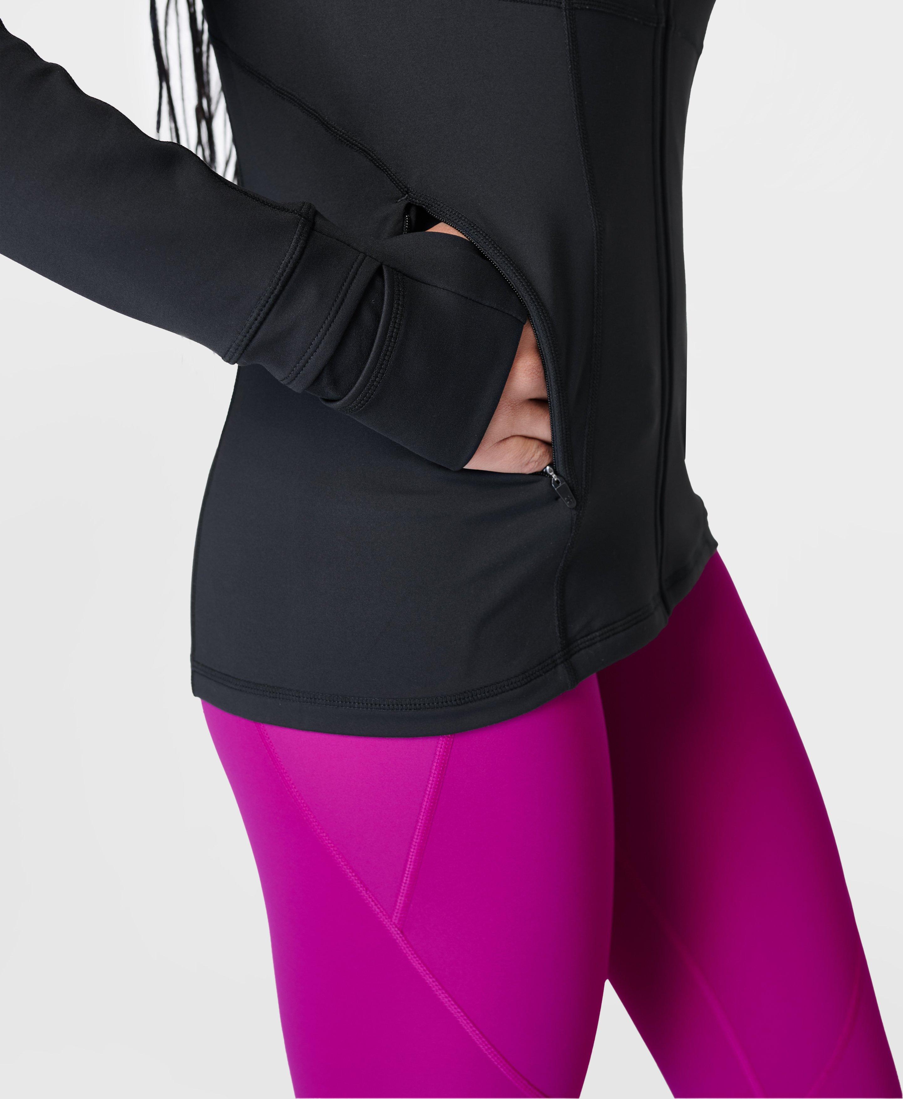 Blurr zip-up hoodie sweatshirt size Large active yoga running womens nylon  blend 