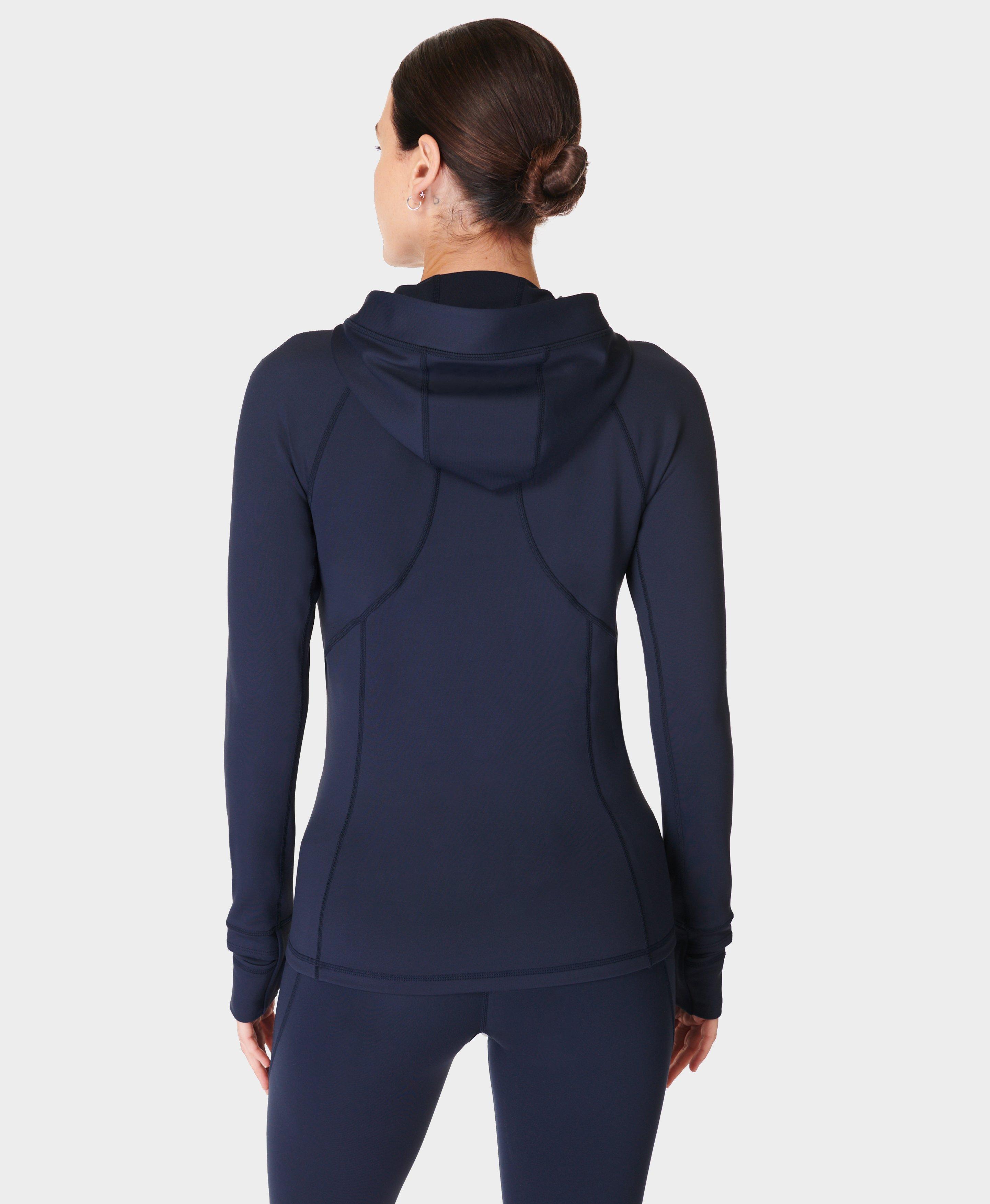 Sweaty Betty Cross Train hotsell blue neoprene zip hoodie, navy, size M