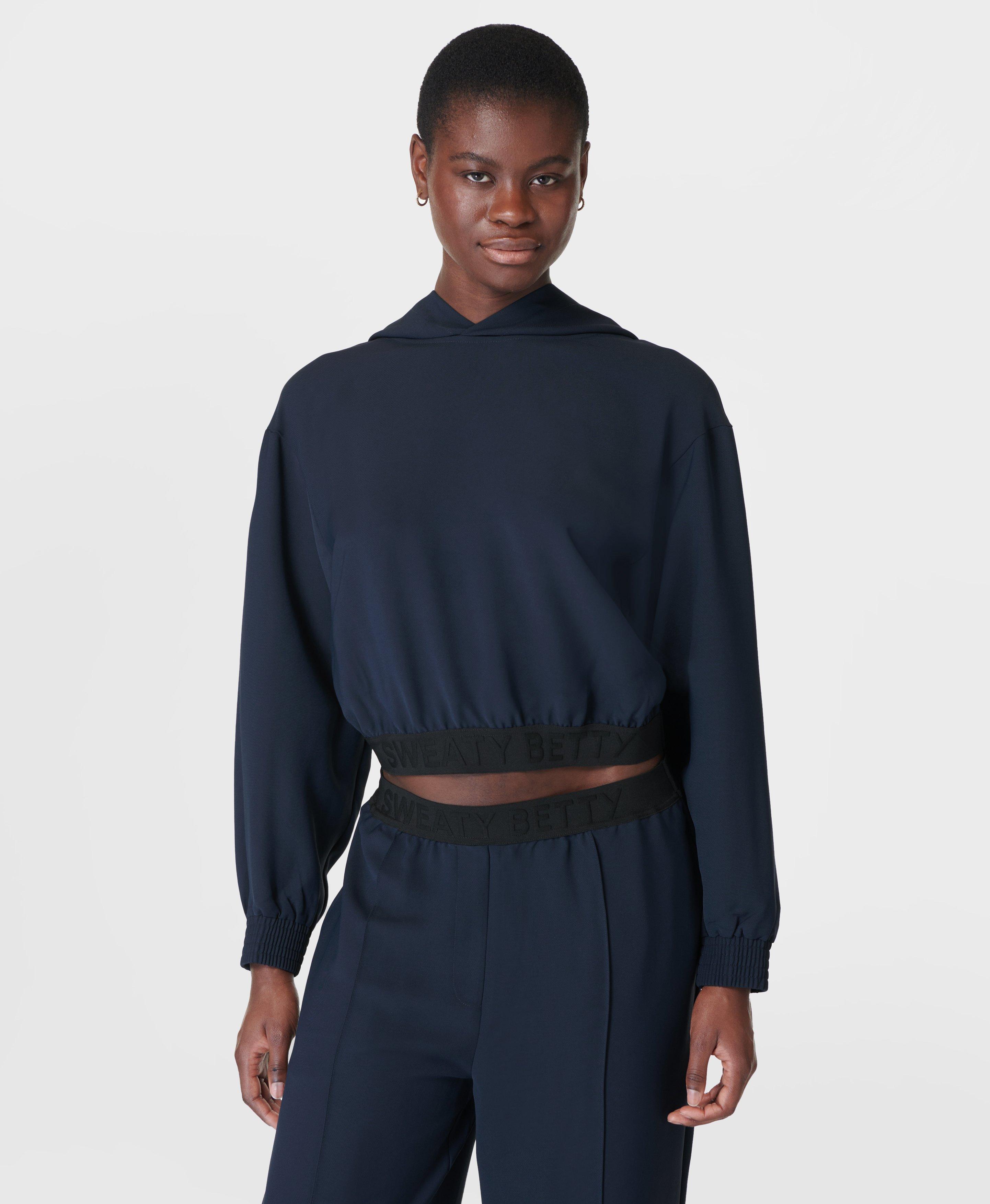 Cropped clearance navy sweatshirt