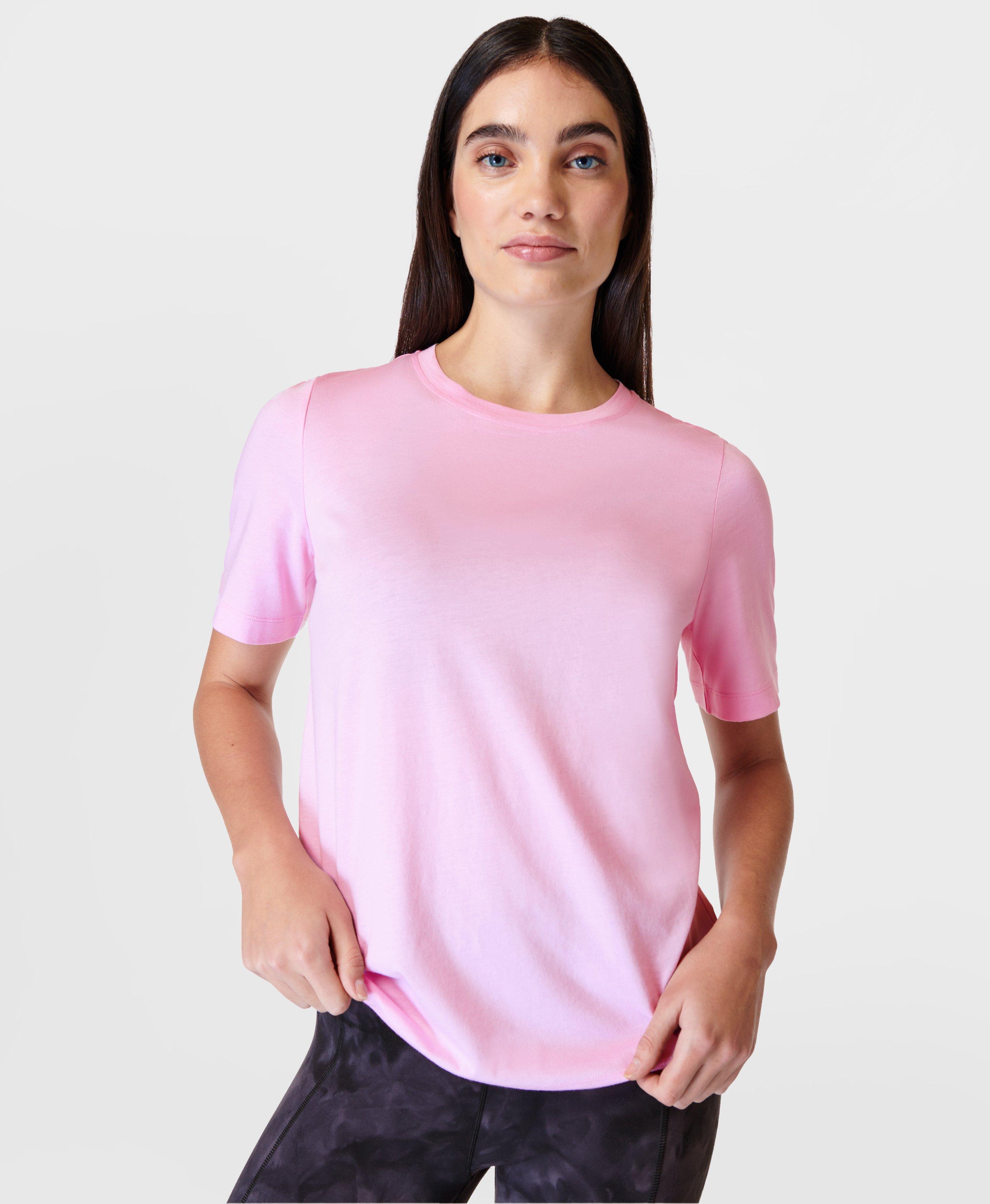 Essential Crew Neck T-Shirt - Chalk Pink | Women's T-Shirts | Sweaty Betty