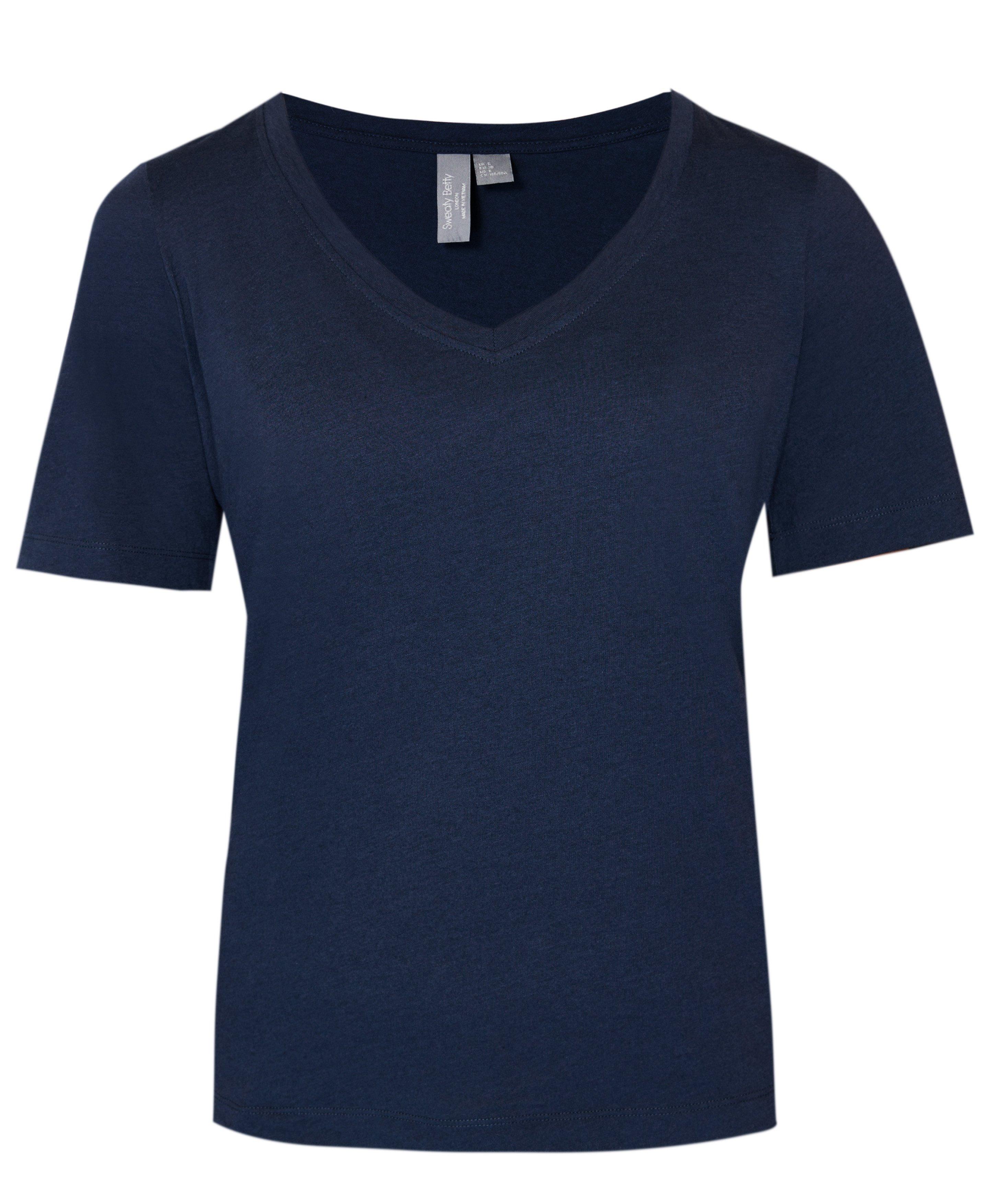 Essential V-Neck Tee - Navy Blue | Women's T-Shirts | Sweaty Betty