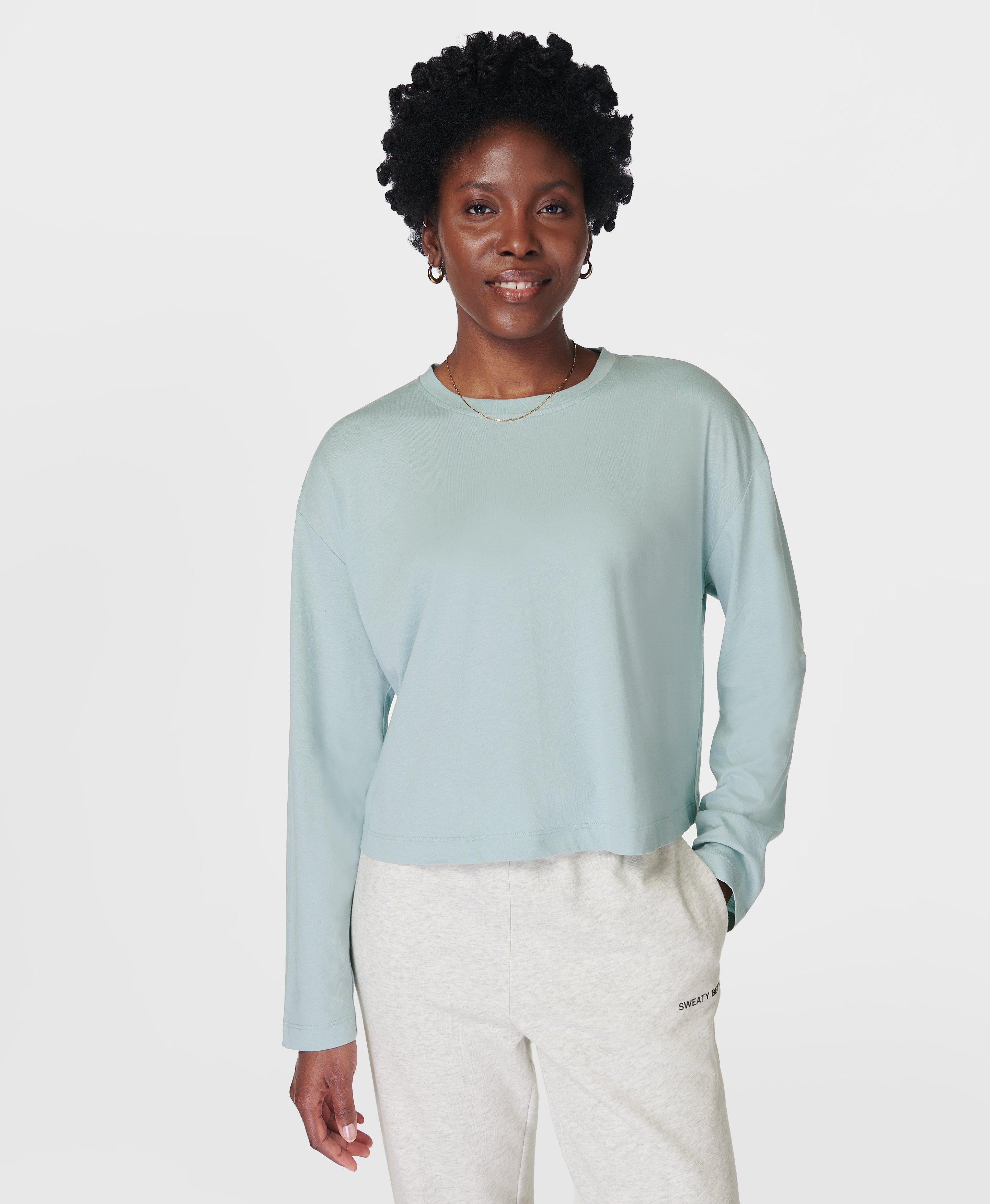 Teal colored women's tops clearance