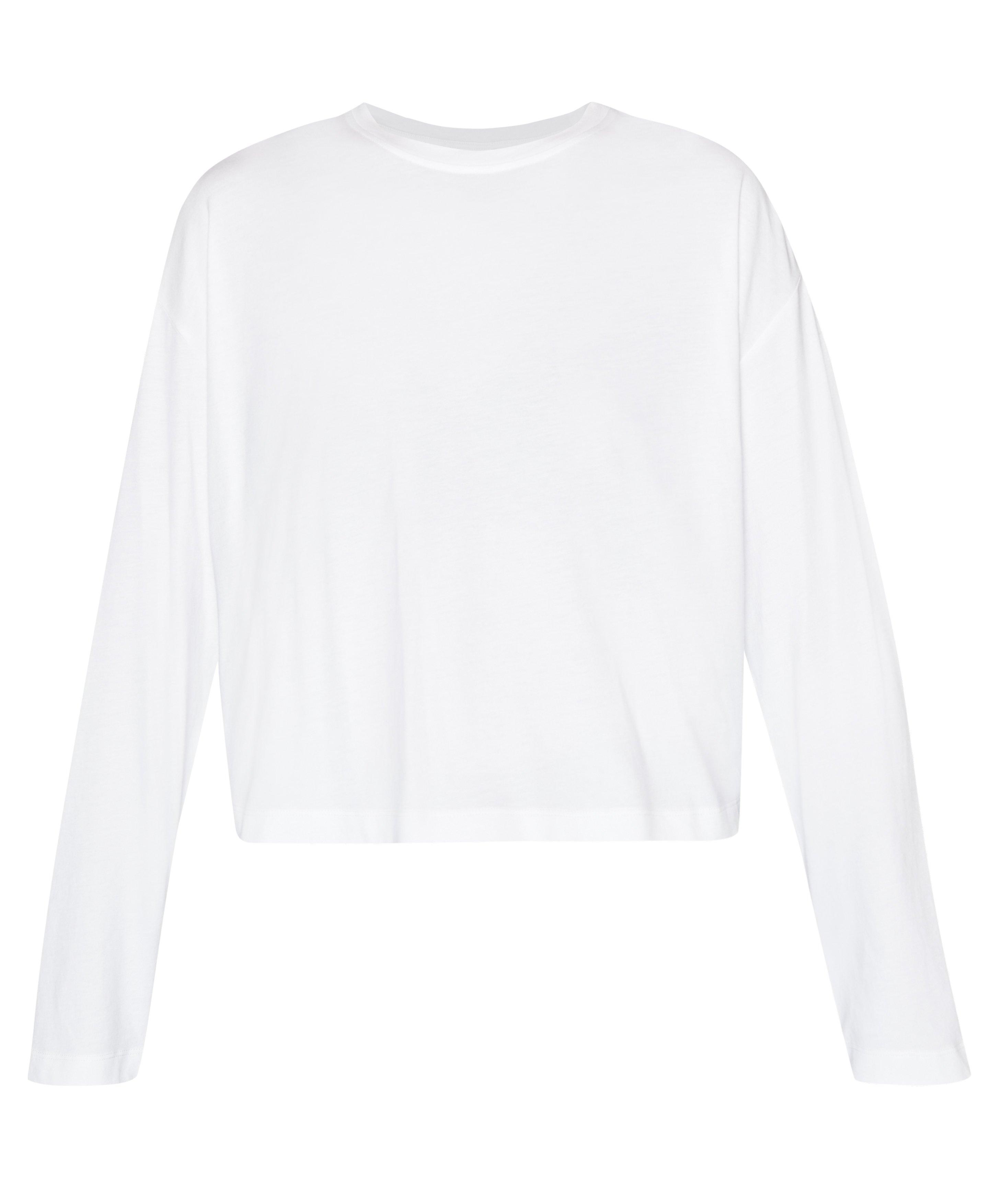 Loose long sleeve crop top best sale