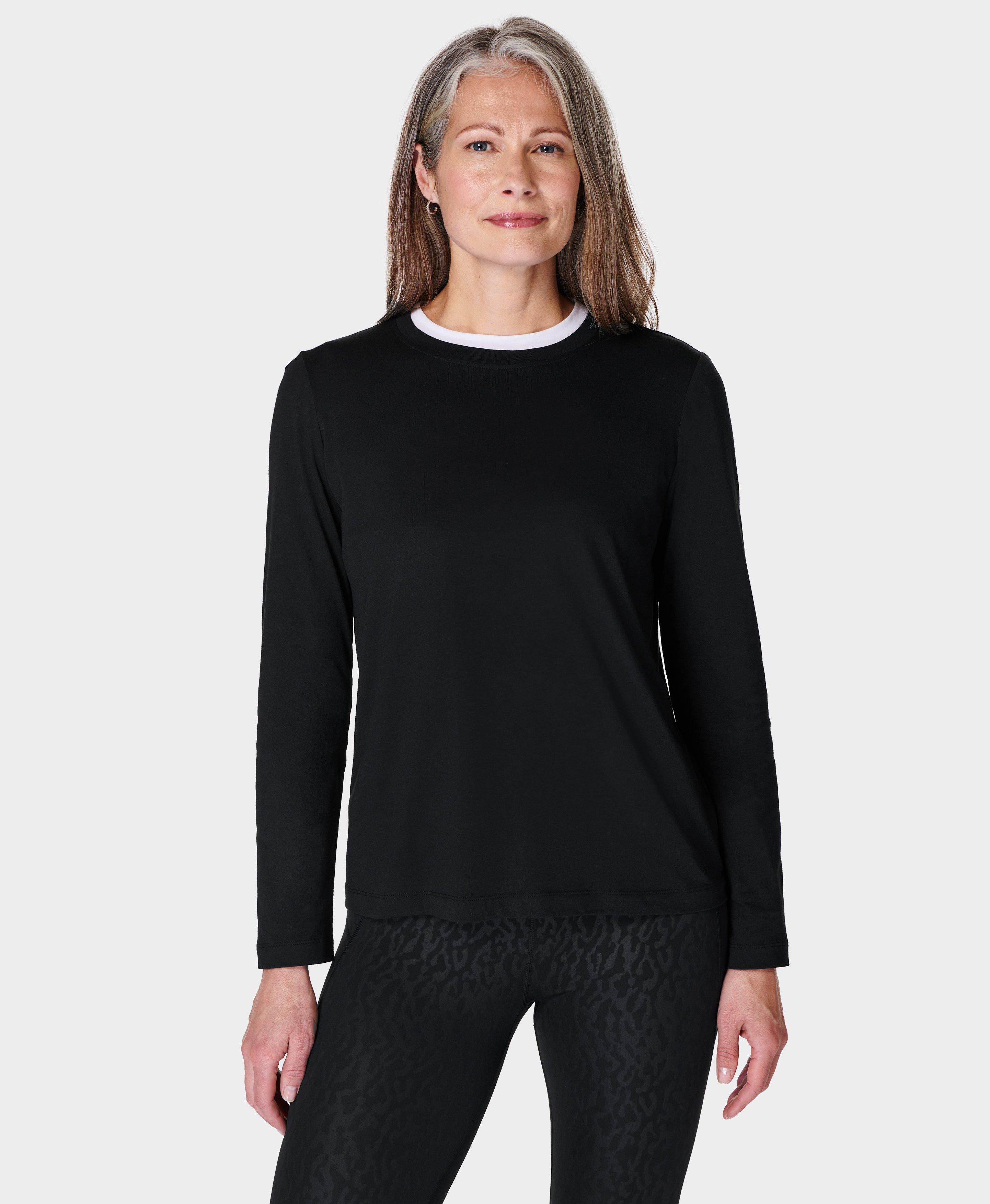 Women's Black Long Sleeve Shirts & Tops