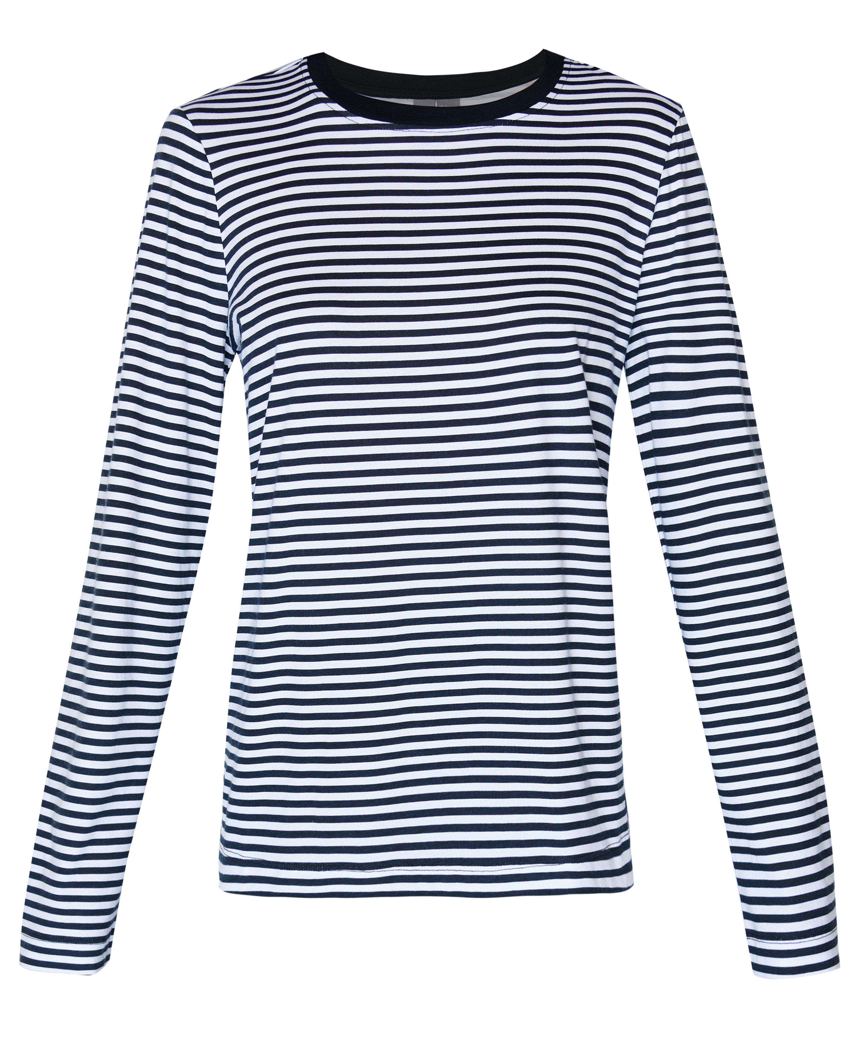 Black and white striped t shirt long sleeve best sale