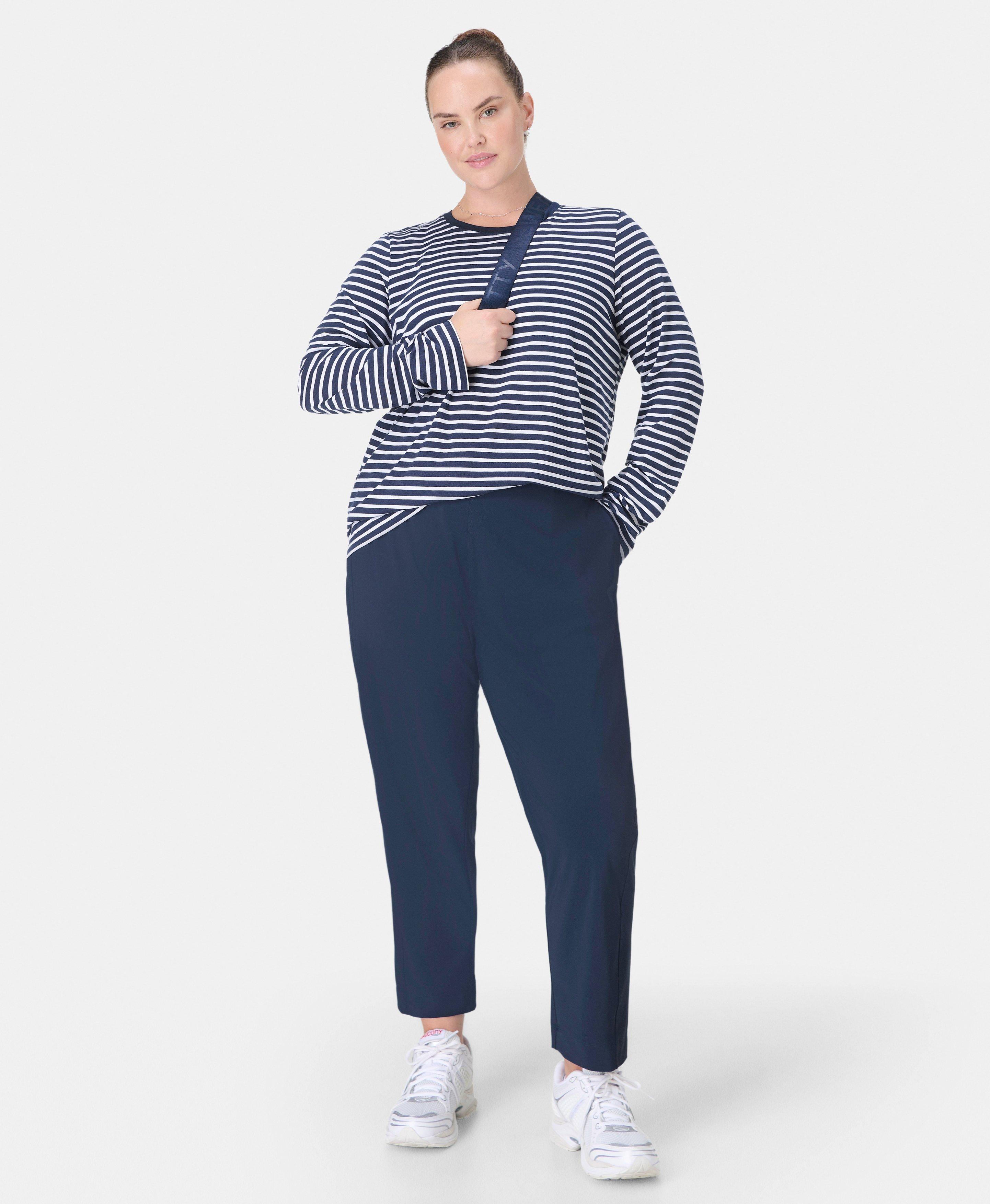 Sweaty Betty Essential Long Sleeve T-Shirt, Blue, Women's L