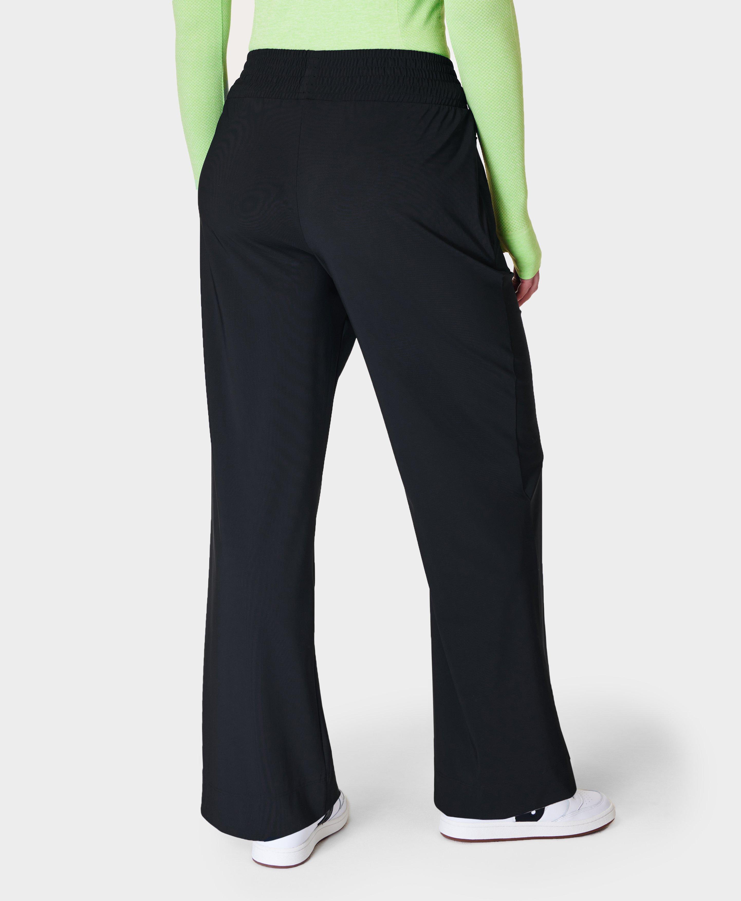 Explorer Wide Leg Track Trousers - Black, Women's Trousers & Yoga Pants