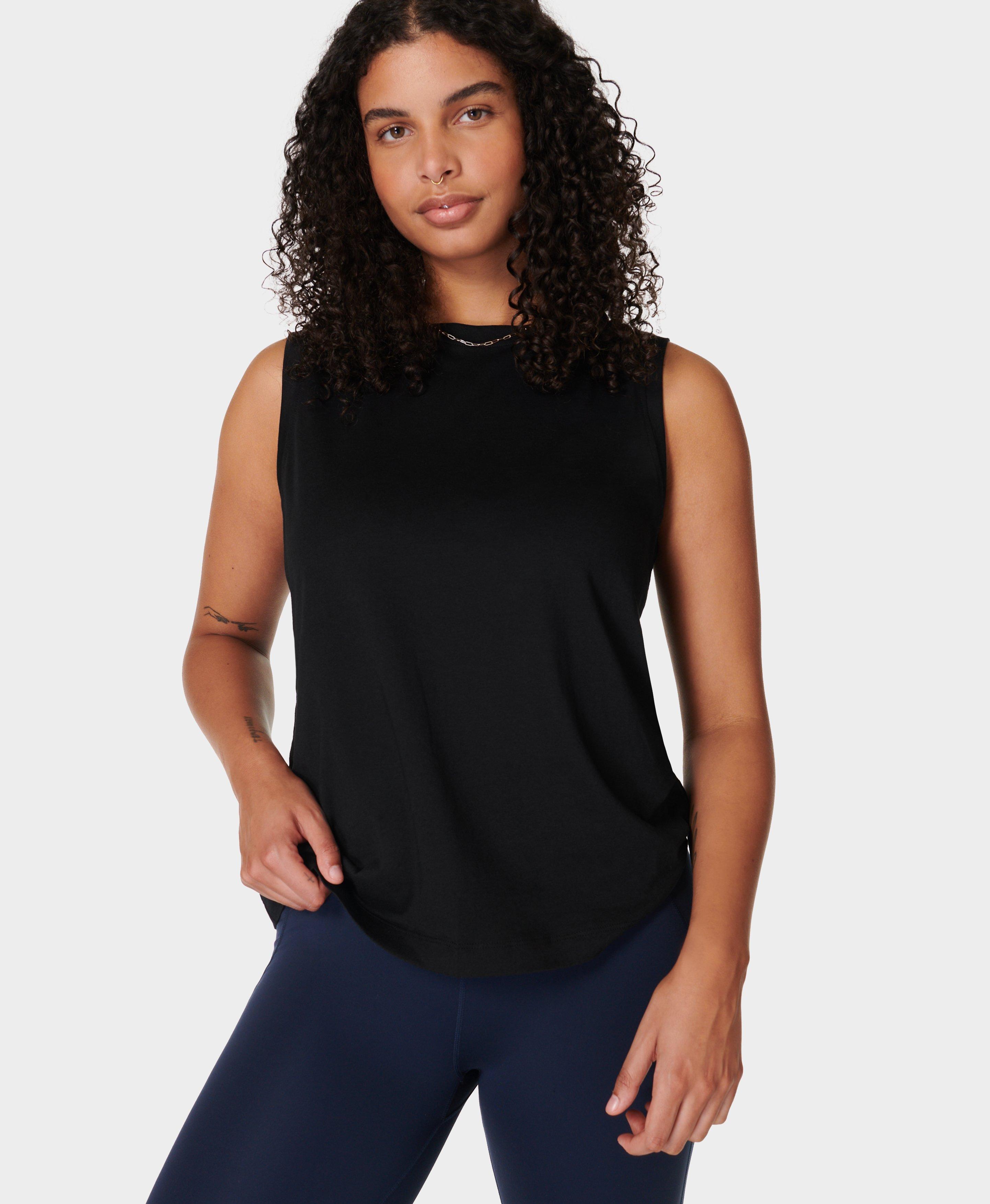 Essential Sleeveless Vest - Black | Women's Vests | Sweaty Betty