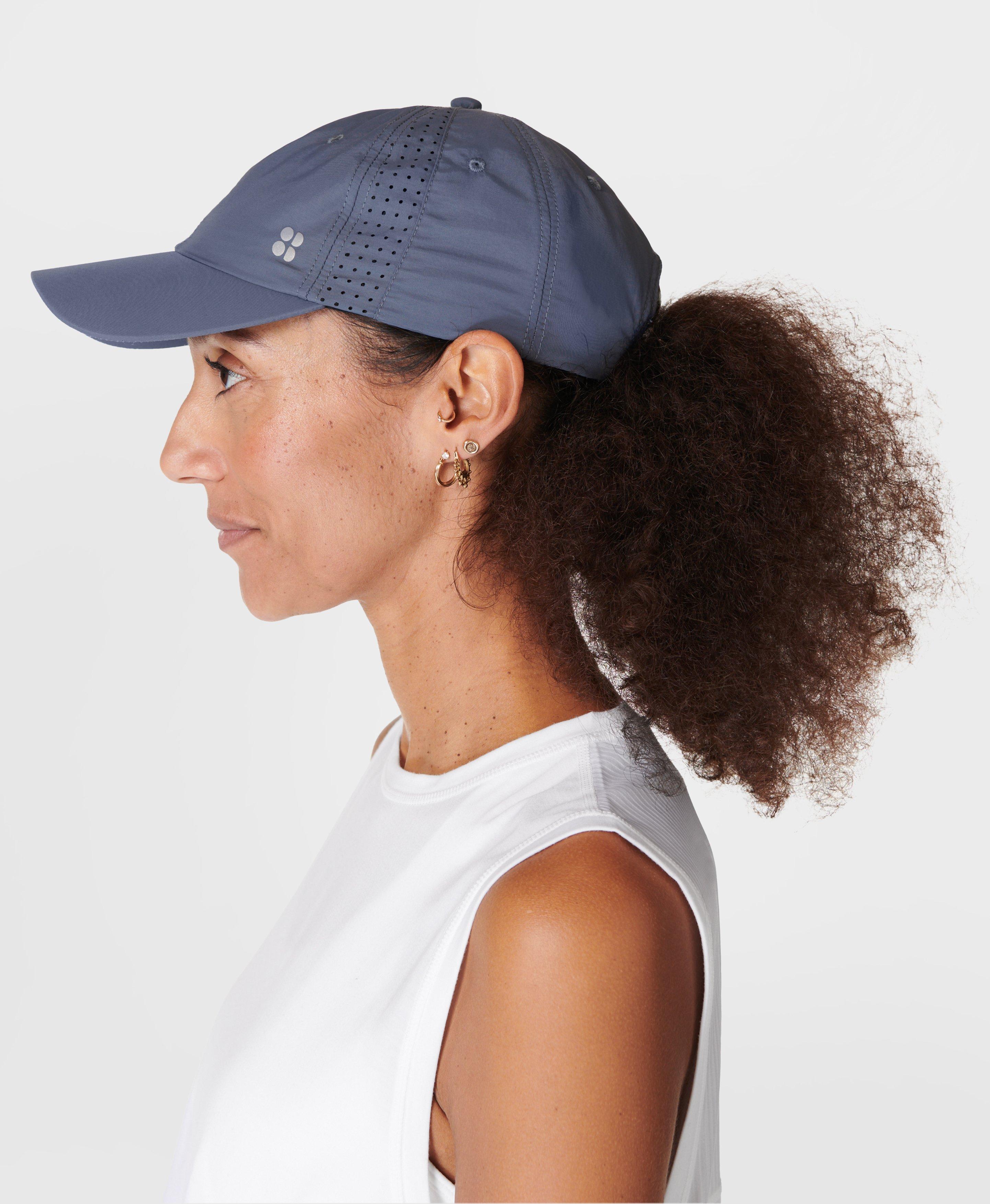 Sweaty Betty Embroidered Slogan Cap, Blue, Women's One Size