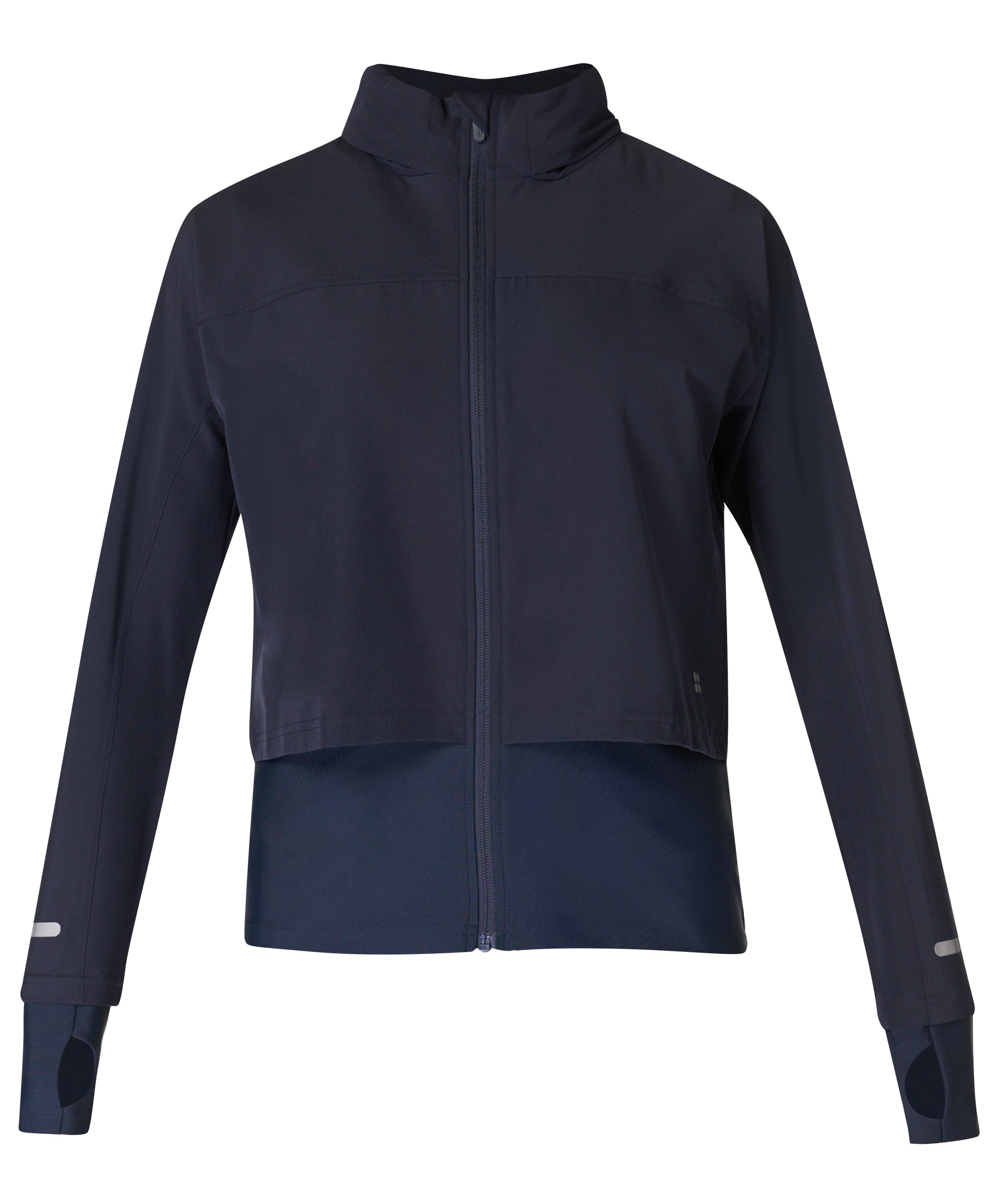 Fast Track Running Jacket Navy Blue Women s Jackets Coats Sweaty Betty