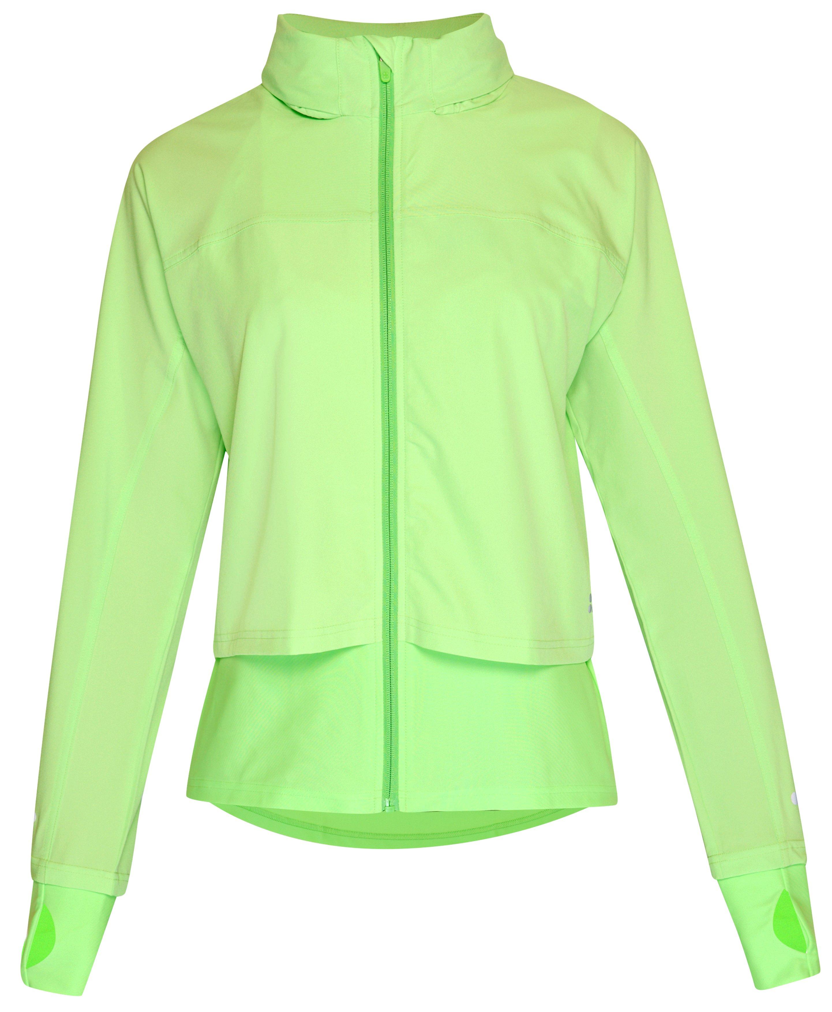 Neon running jacket womens sale