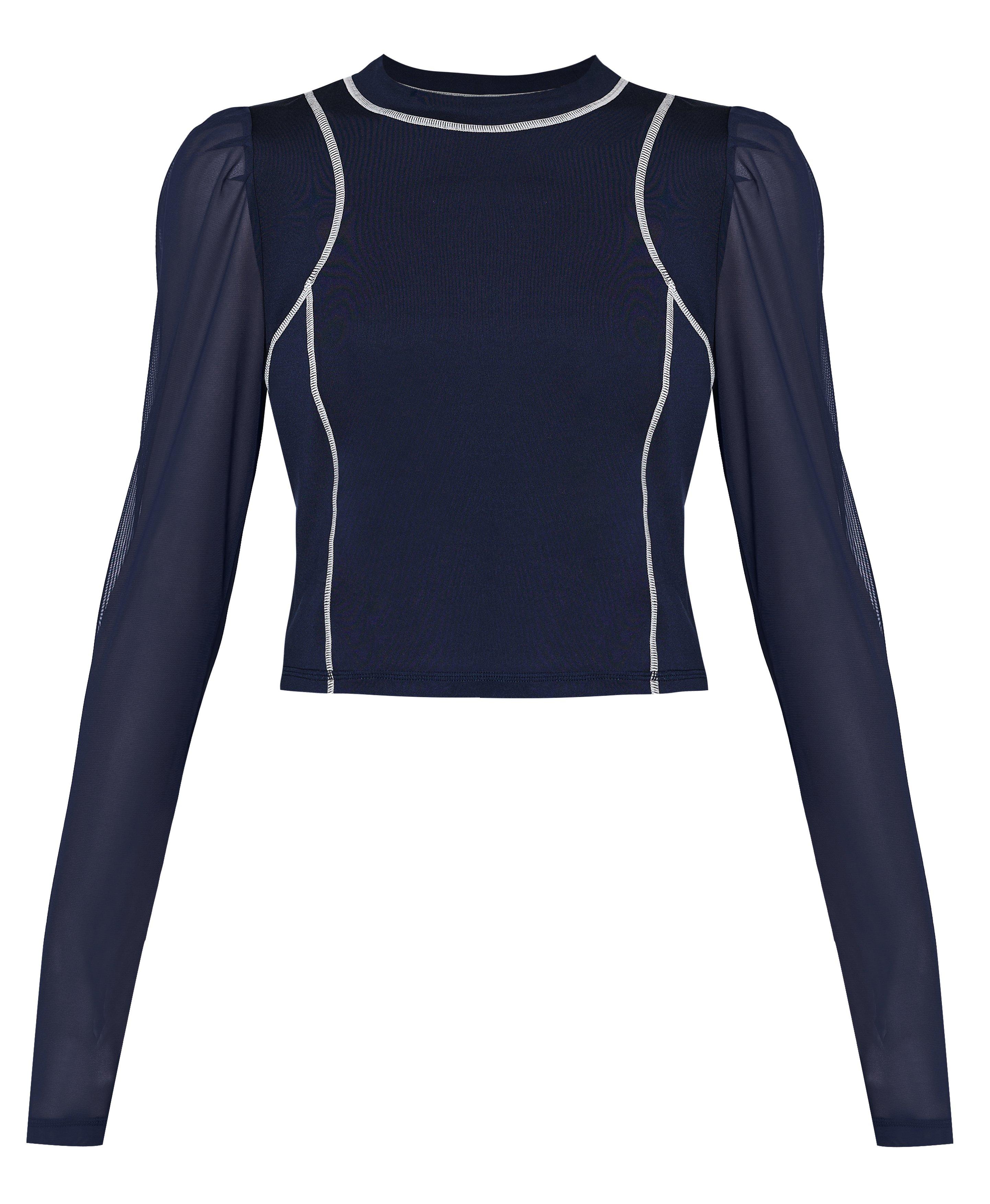 Puff Long Sleeve Top - Navy Blue | Women's Base Layers