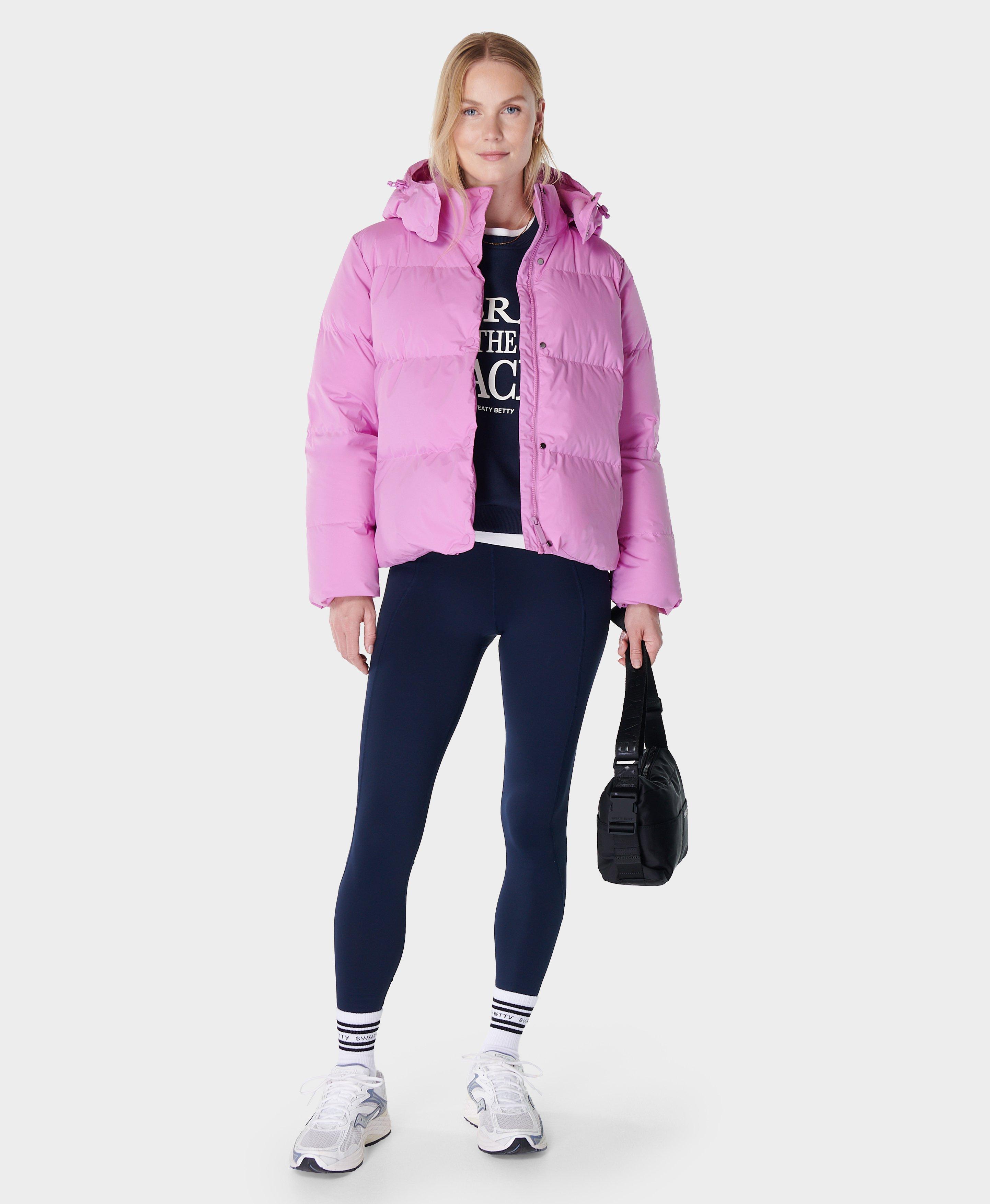 Nimbus Short Puffer Athena Pink Women s Jackets Coats Sweaty Betty