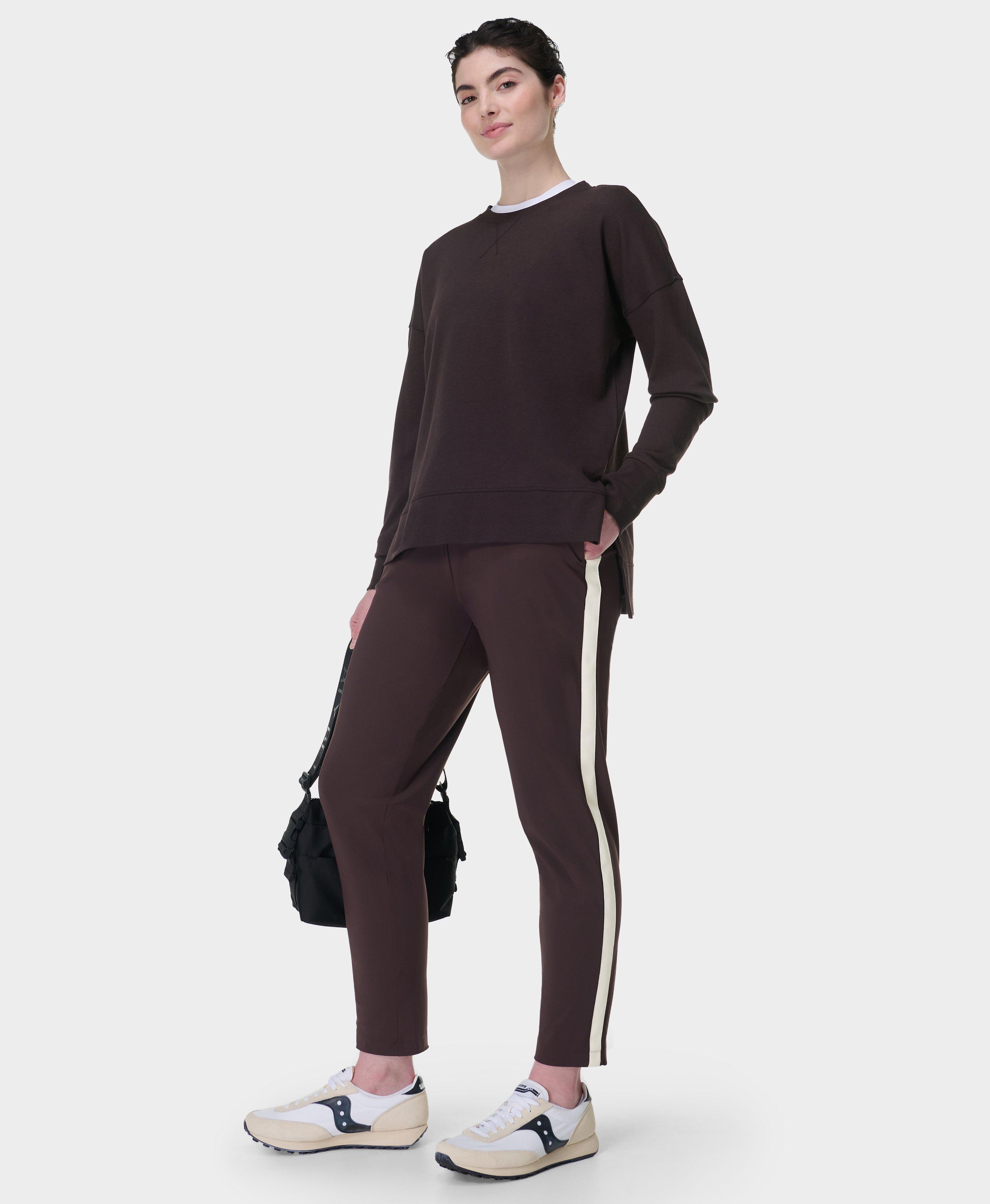 Sweaty Betty Explorer Side Stripe Trousers, Brown, Women's XS