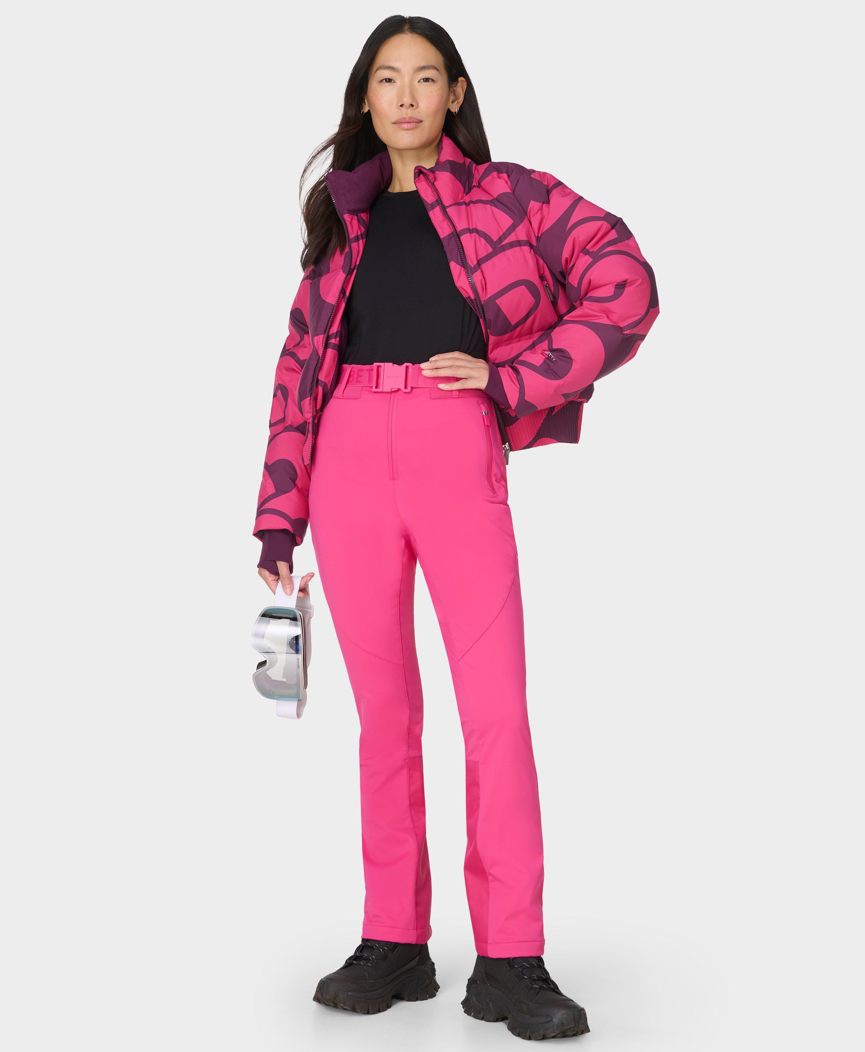 Power High Waist Sculpting Salopettes, Beet Pink | Sweaty Betty