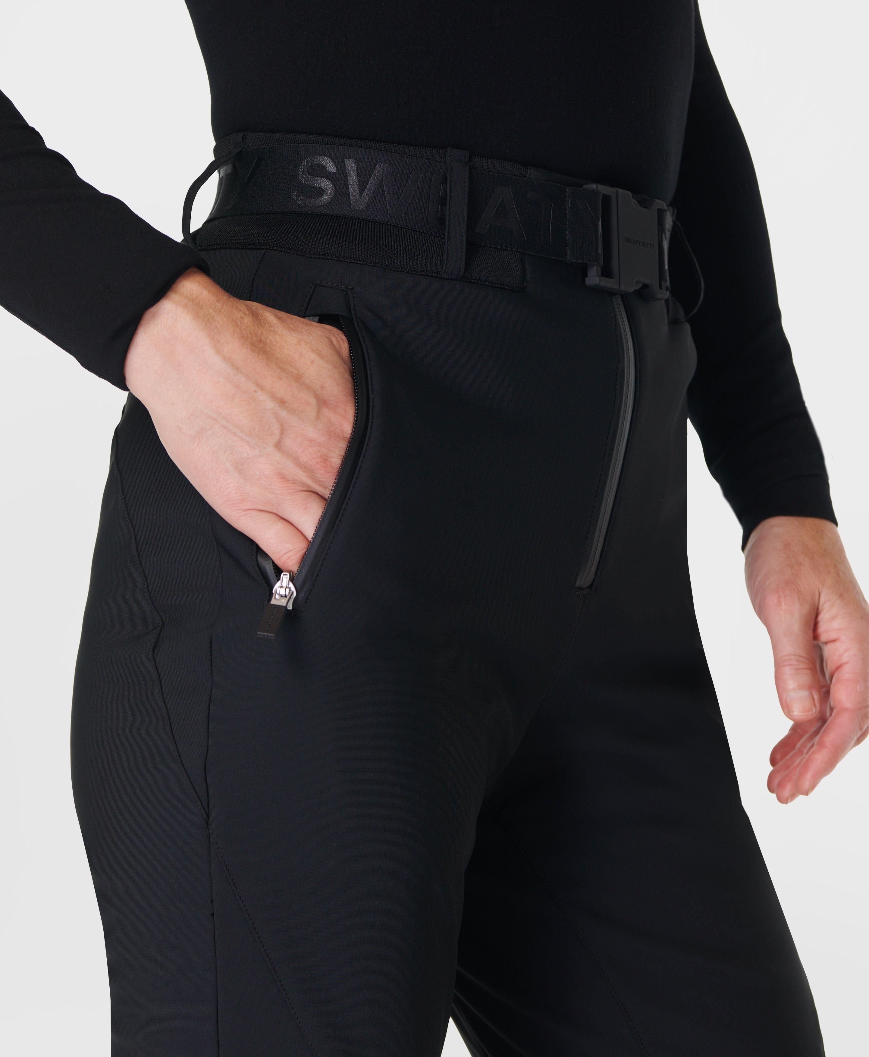 Power High Waist Sculpting Salopettes Black Sweaty Betty