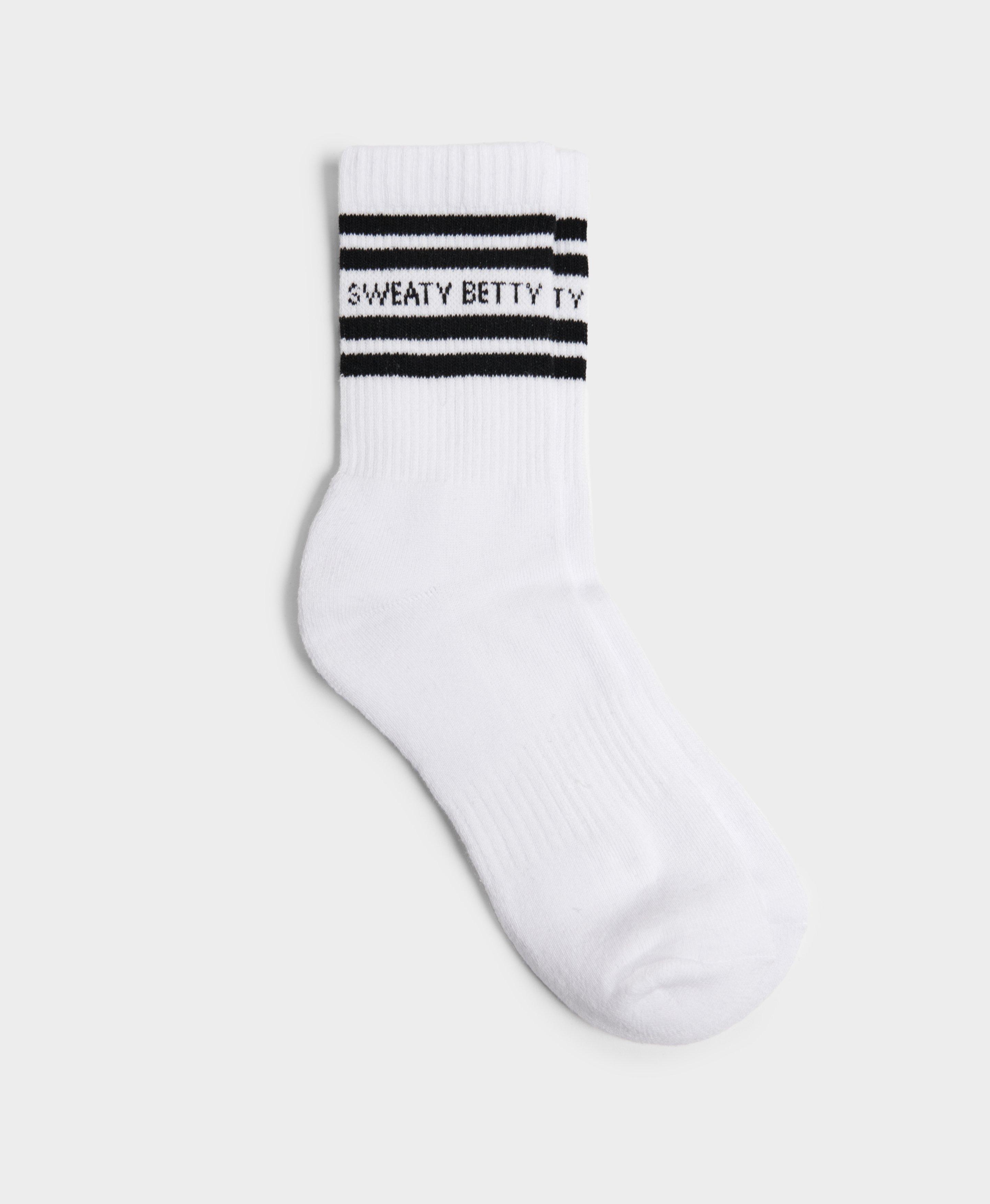 Sweaty Betty Barre Grip Socks, Pack of 2, Spring Green/White, 2.5-5