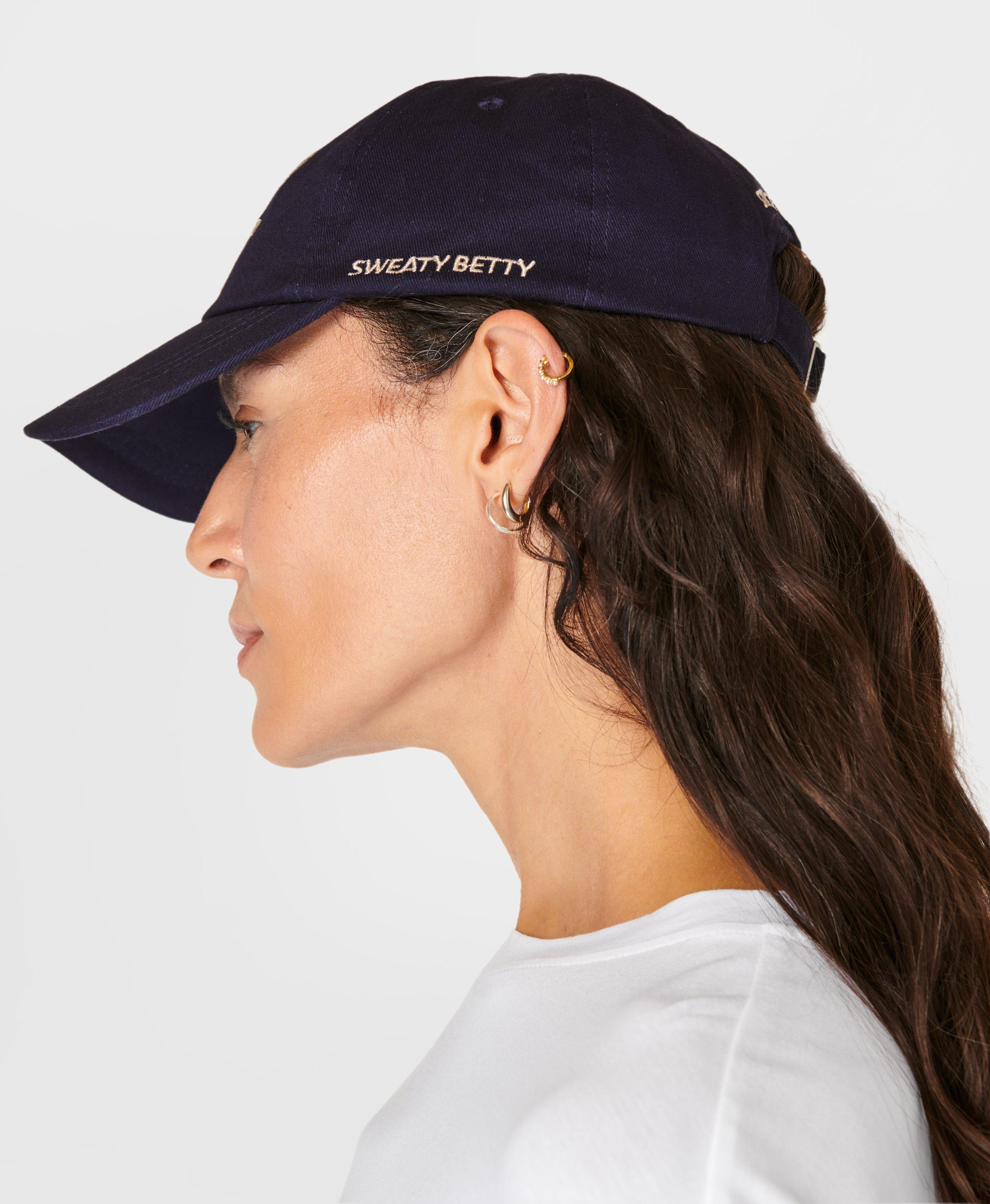 Embroidered Slogan Cap - Navy Blue