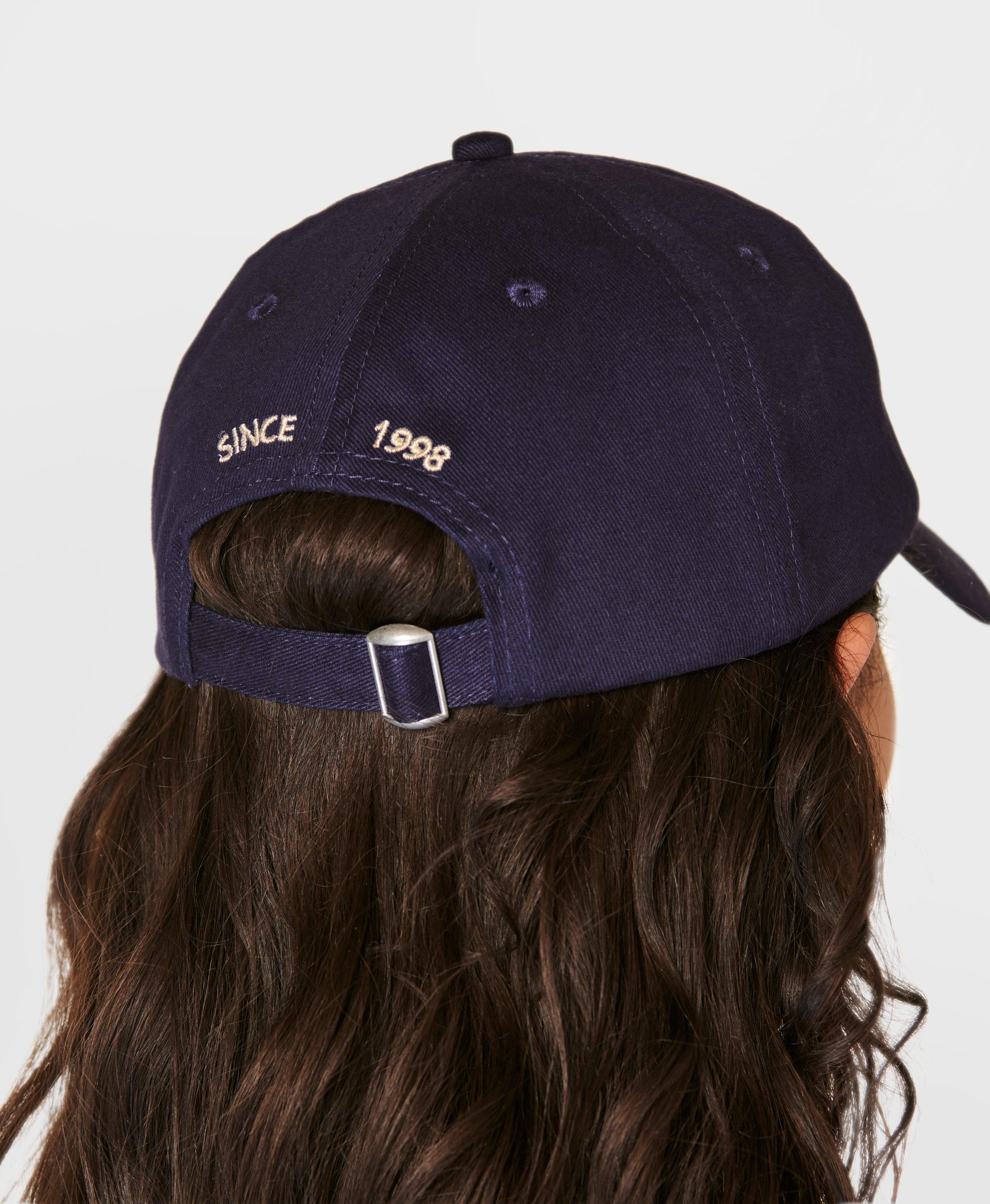 Embroidered Slogan Cap - Navy Blue | Women's Hats + Headbands 