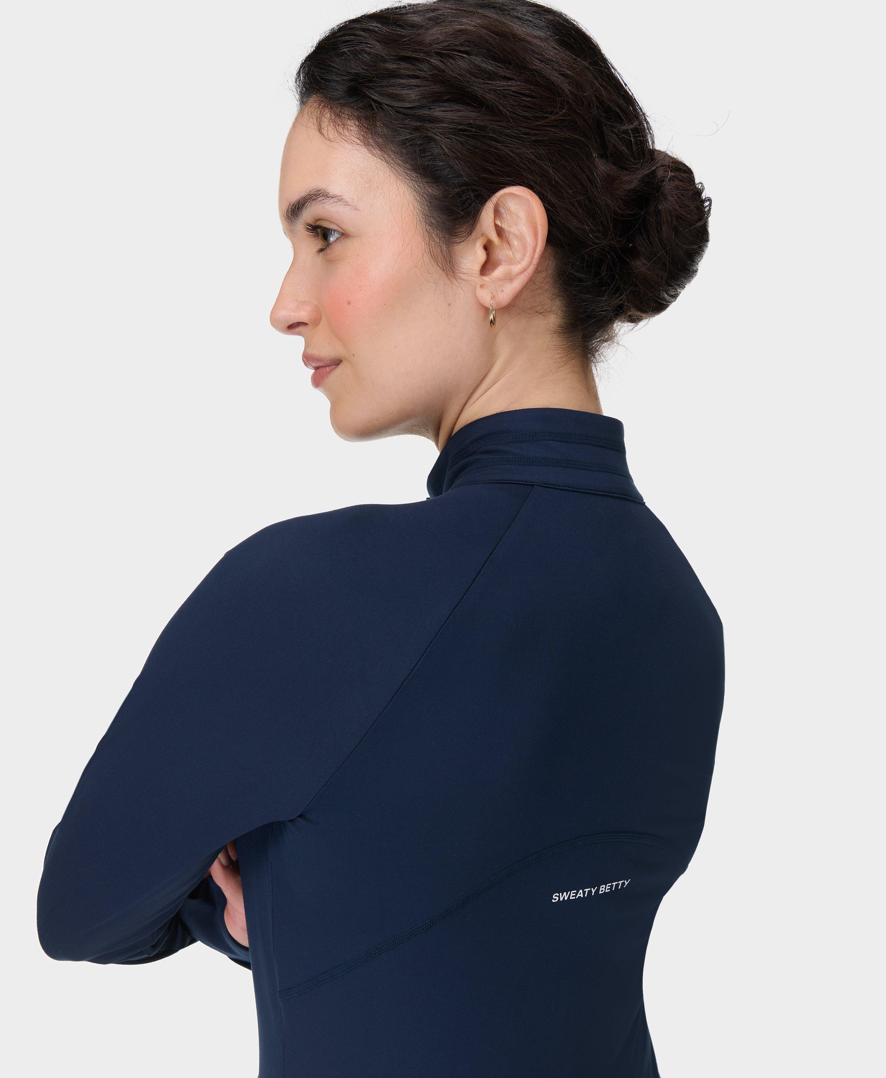 Sweaty Betty All Day Zip Up Top, Blue, Women's XS