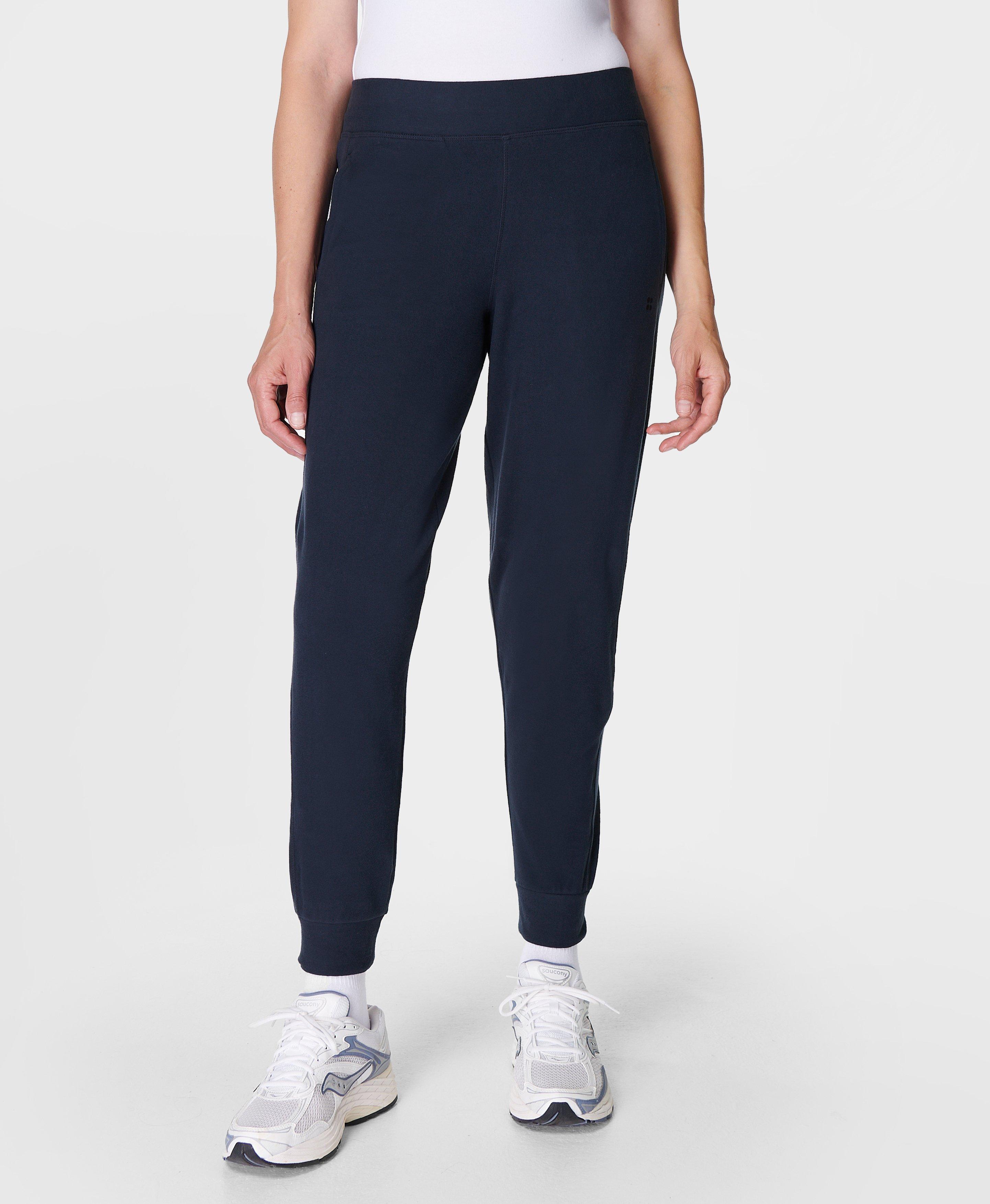 Navy blue fleece joggers online