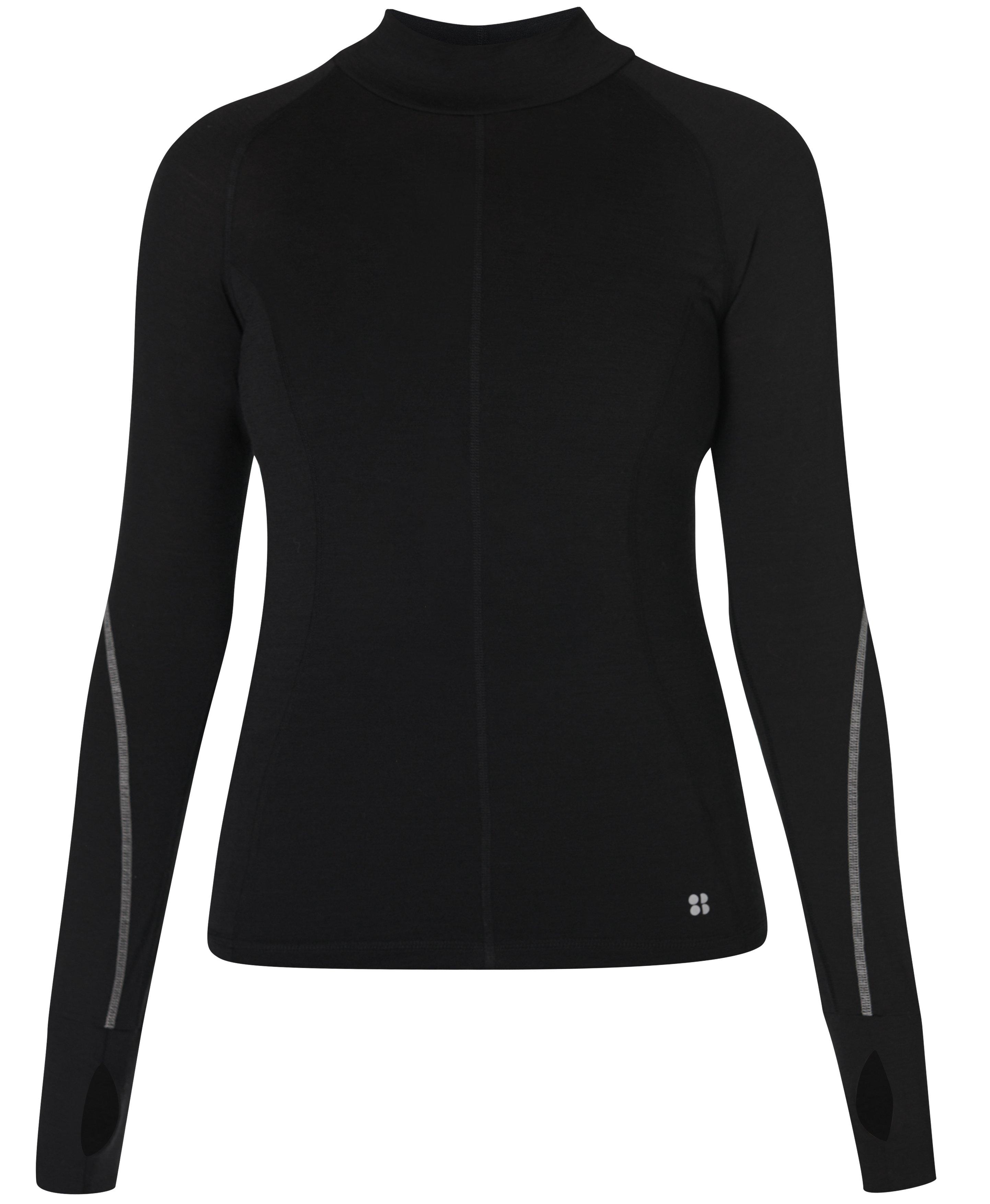 Merino wool long sleeve running top best sale
