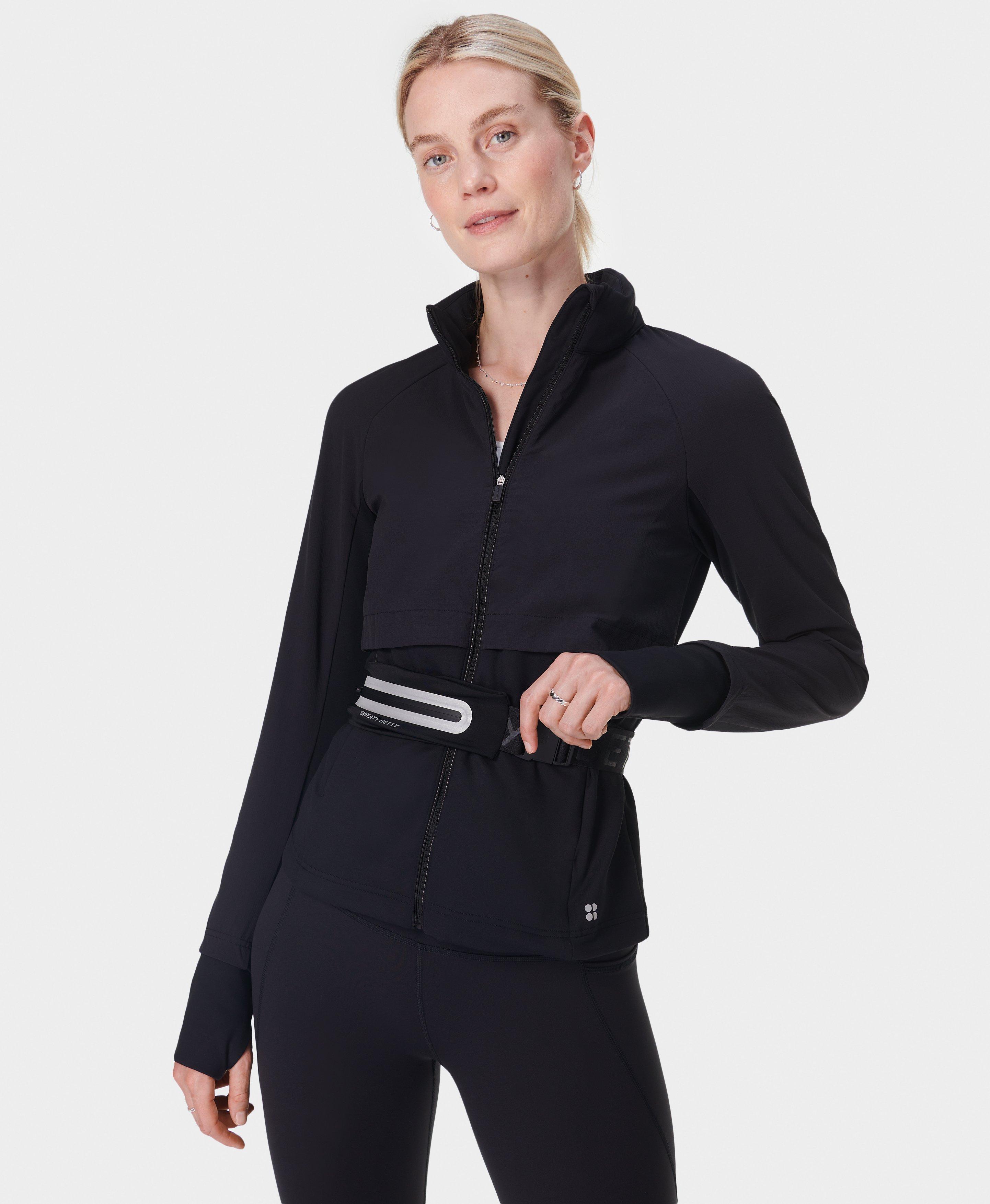 Sweaty Betty Pro Run Water Resistant Run Jacket, Black, Women's M