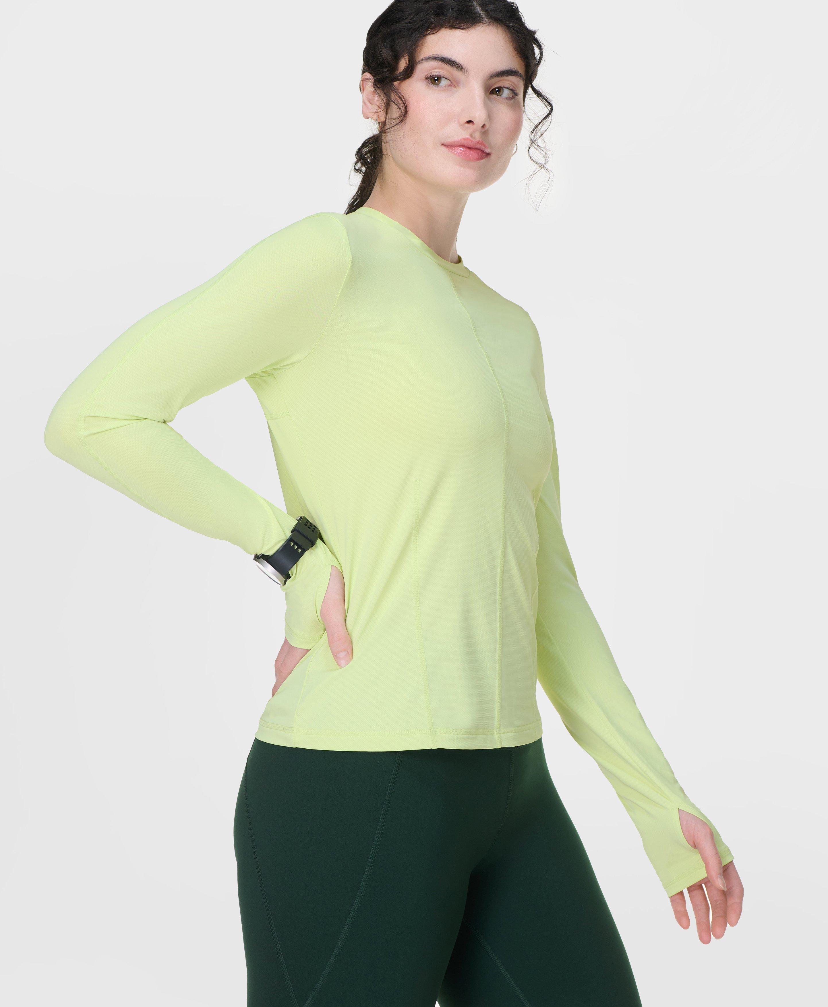 Sweaty Betty UV Long Sleeve Top, Green, Women's XXS