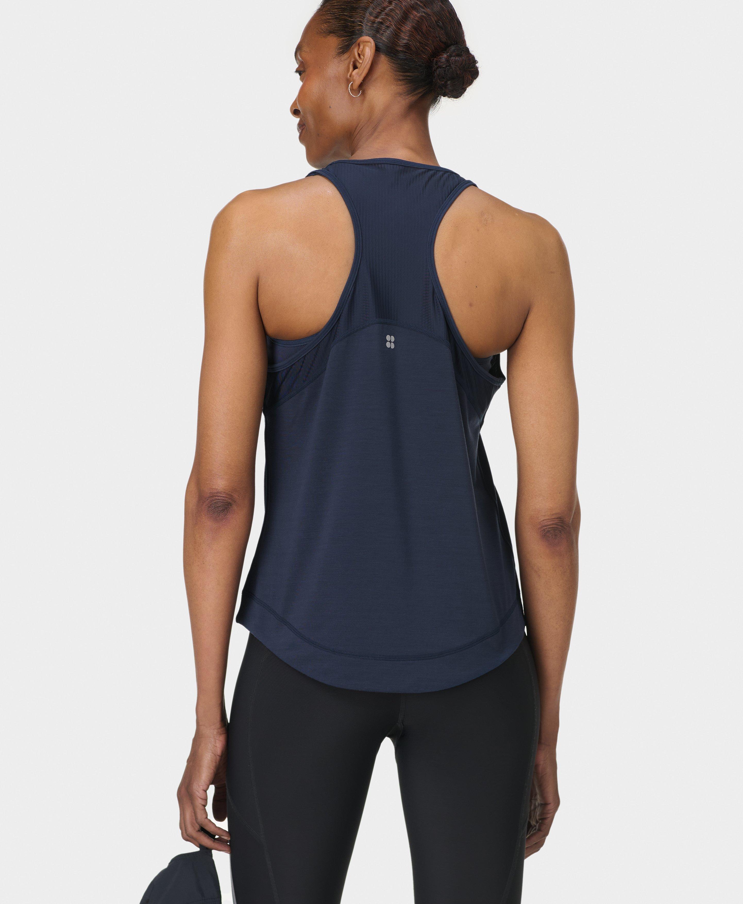 Breathe Easy Mesh Run Tank - Navy Blue | Women's Tanks | Sweaty Betty