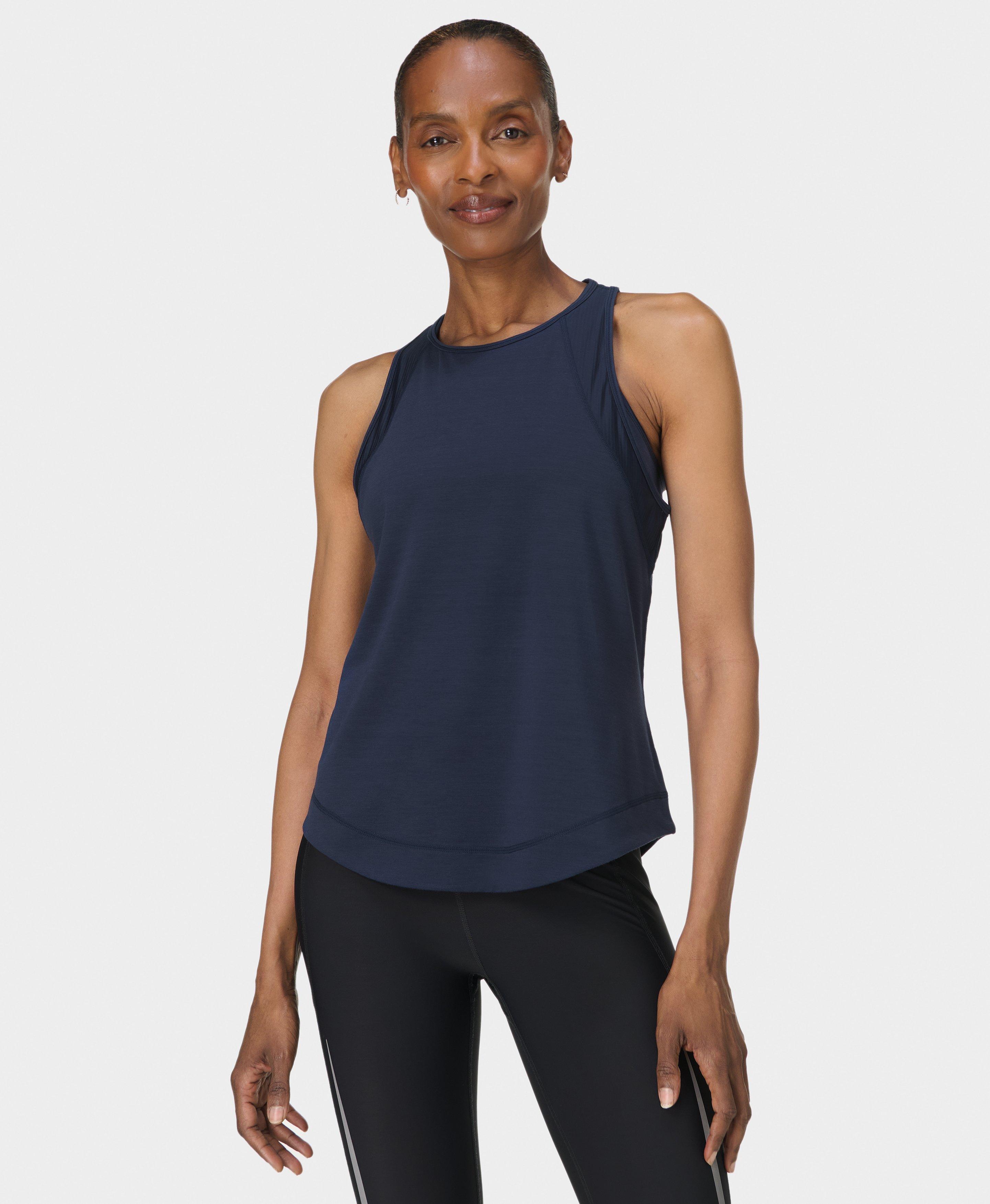 Breathe Easy Mesh Run Tank - Navy Blue | Women's Tanks | Sweaty Betty