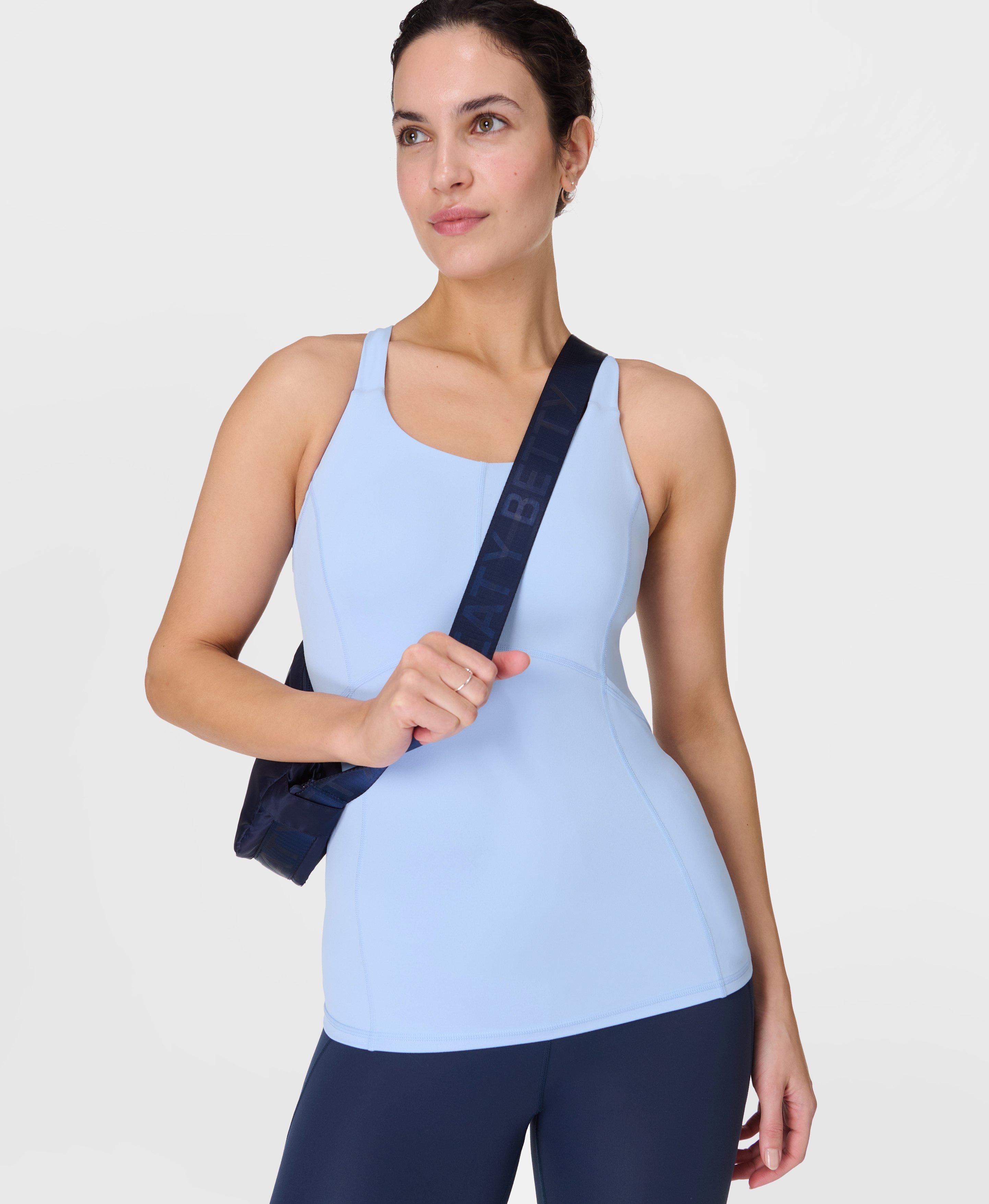 Sweaty Betty All Day Three Pocket Vest Top Blue, Women's L