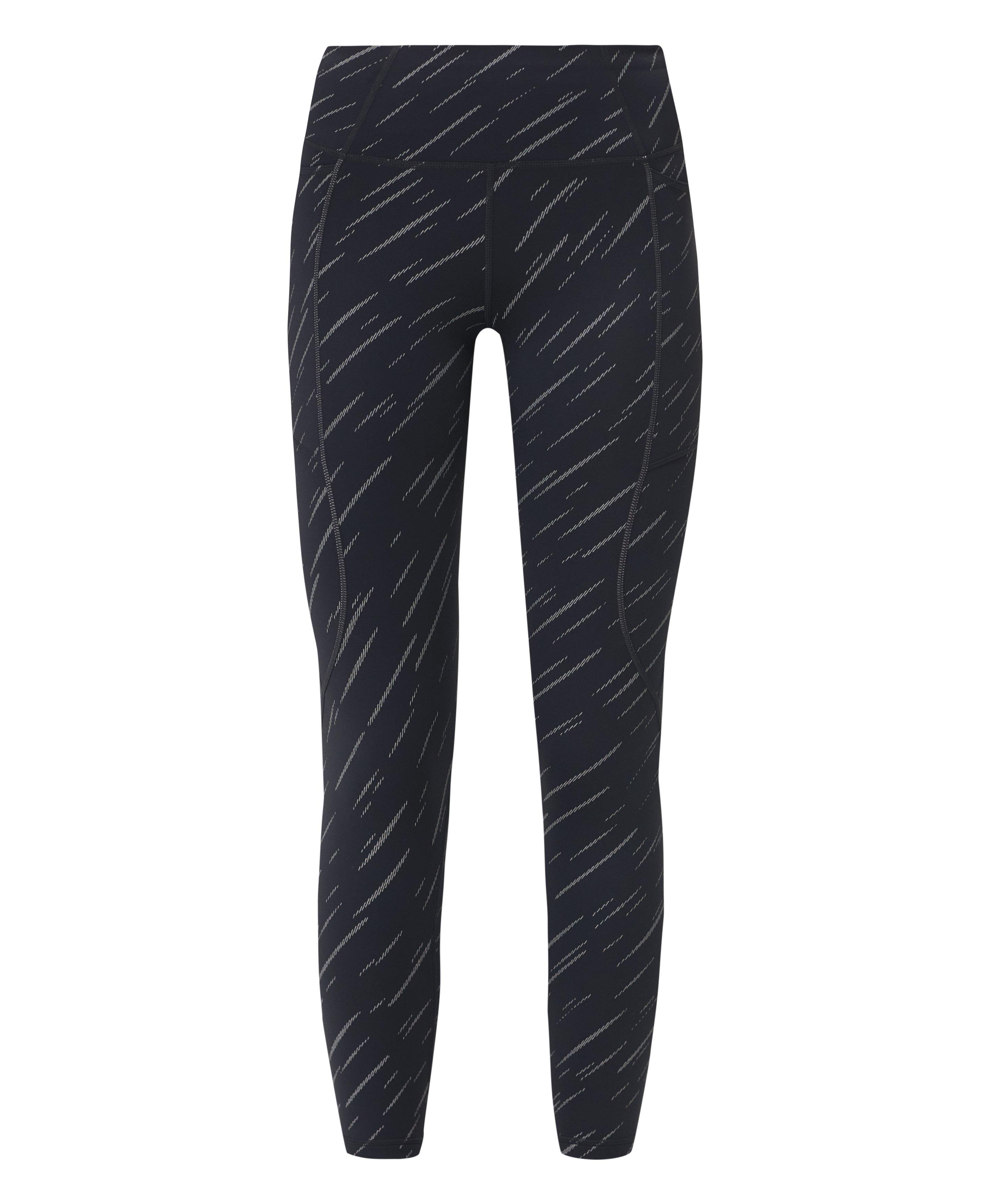 Therma Boost Reflective Running Leggings - Black Flash Reflective