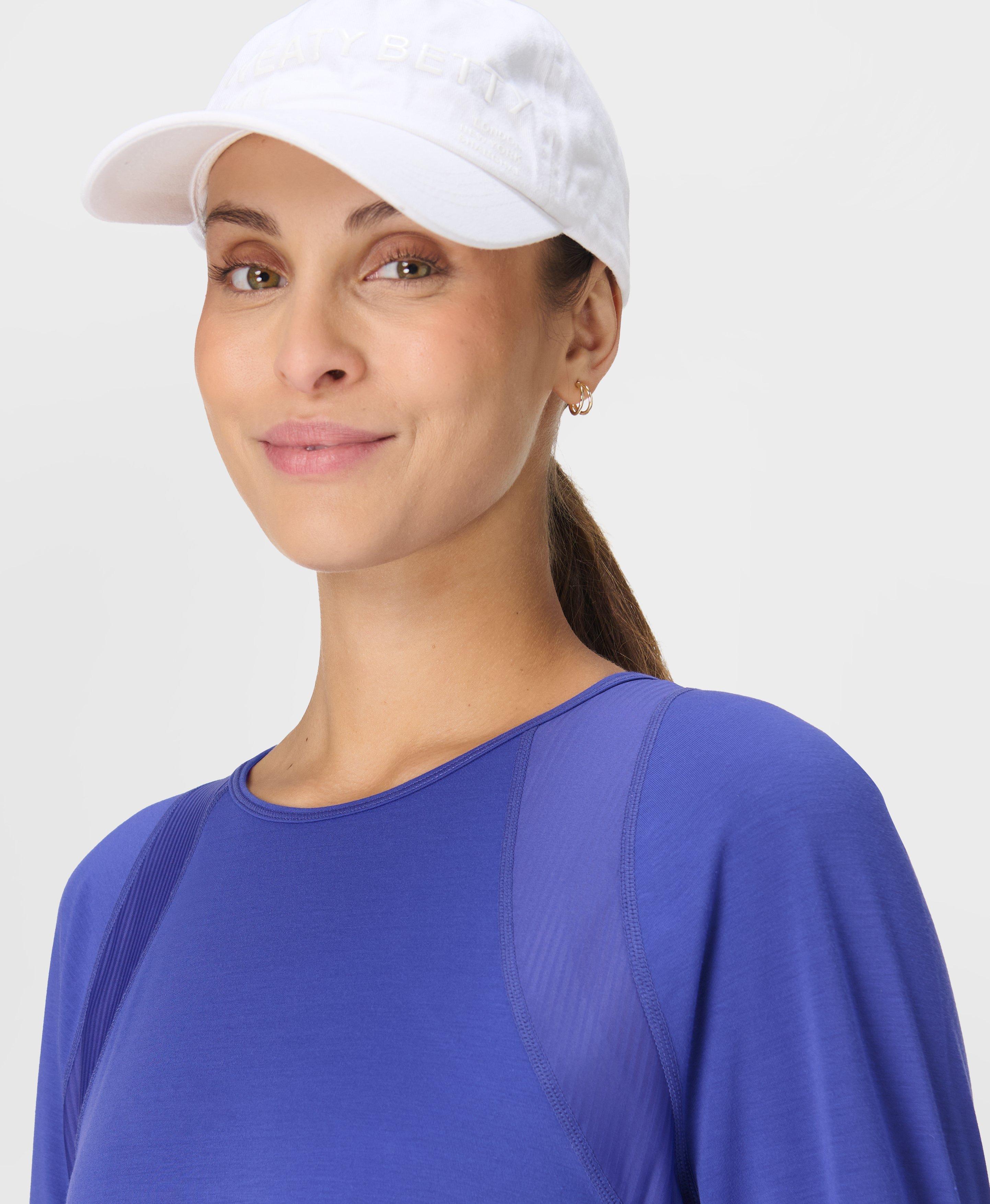 Sweaty Betty Breathe Easy Mesh Long Sleeve Top, Blue, Women's XL