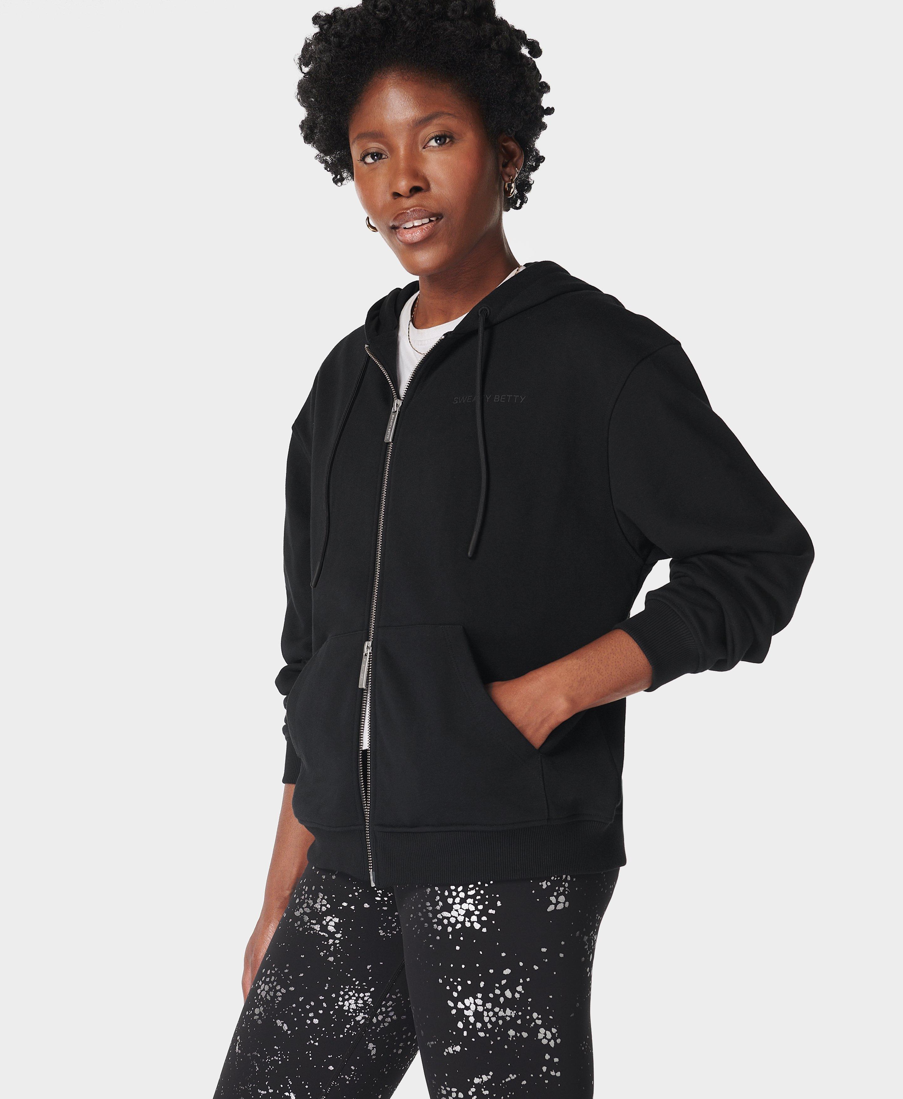 Revive Zip Through Hoody Black Women s Jumpers Hoodies Sweaty Betty