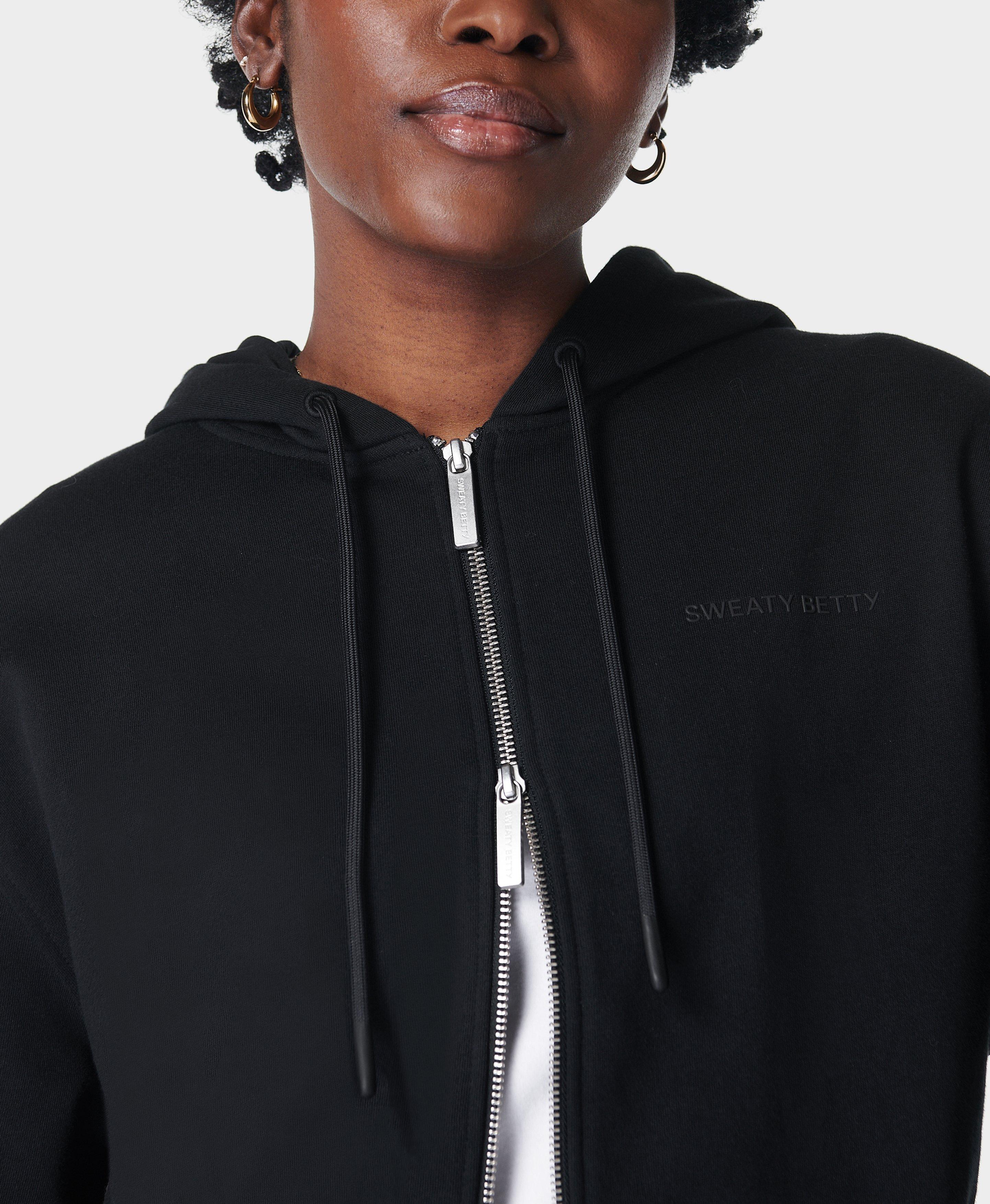 Revive Zip Through Hoody Black Women s Sweaters Hoodies Sweaty Betty