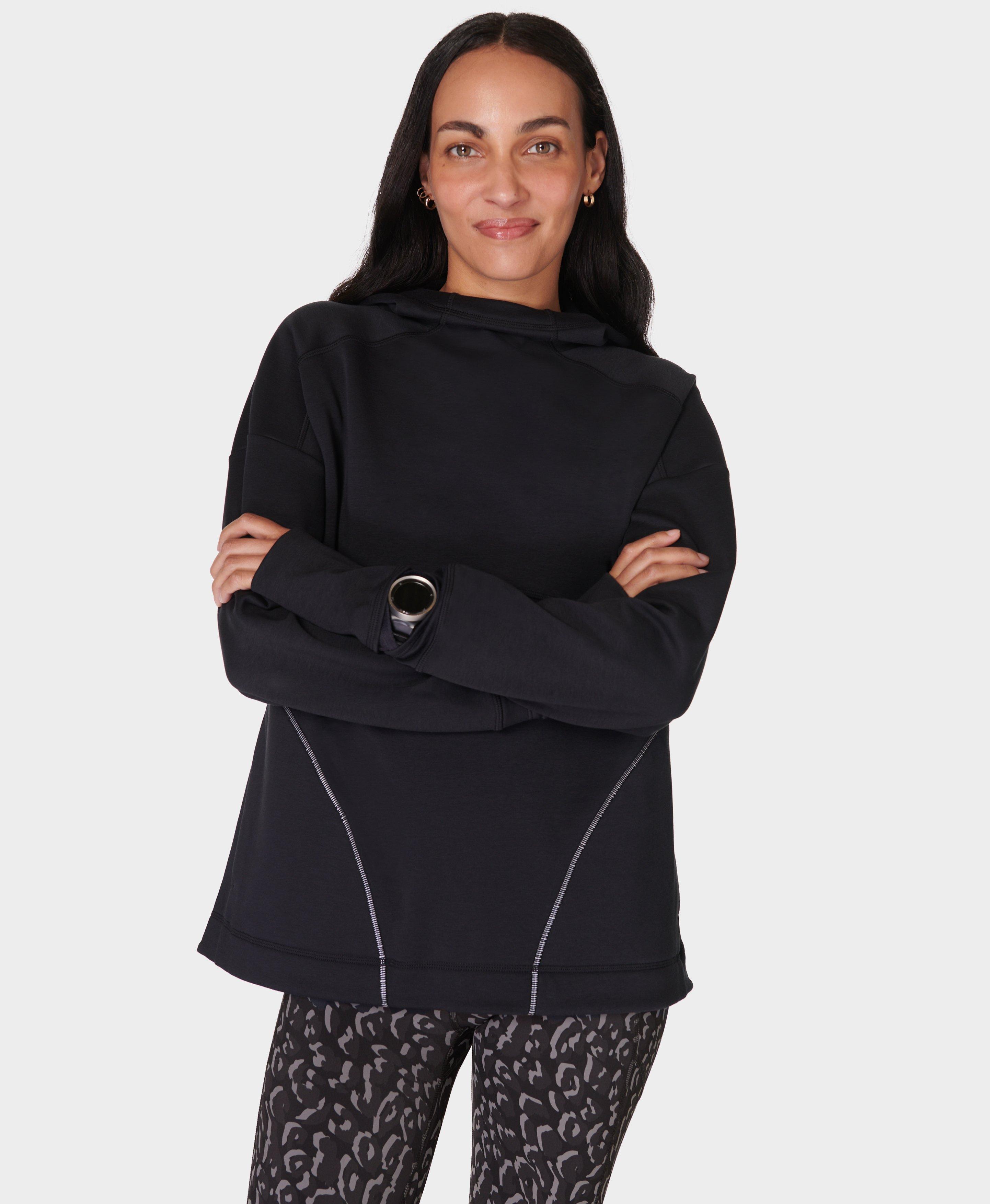 Tempo Train Hoodie Black Women s Jumpers Hoodies Sweaty Betty