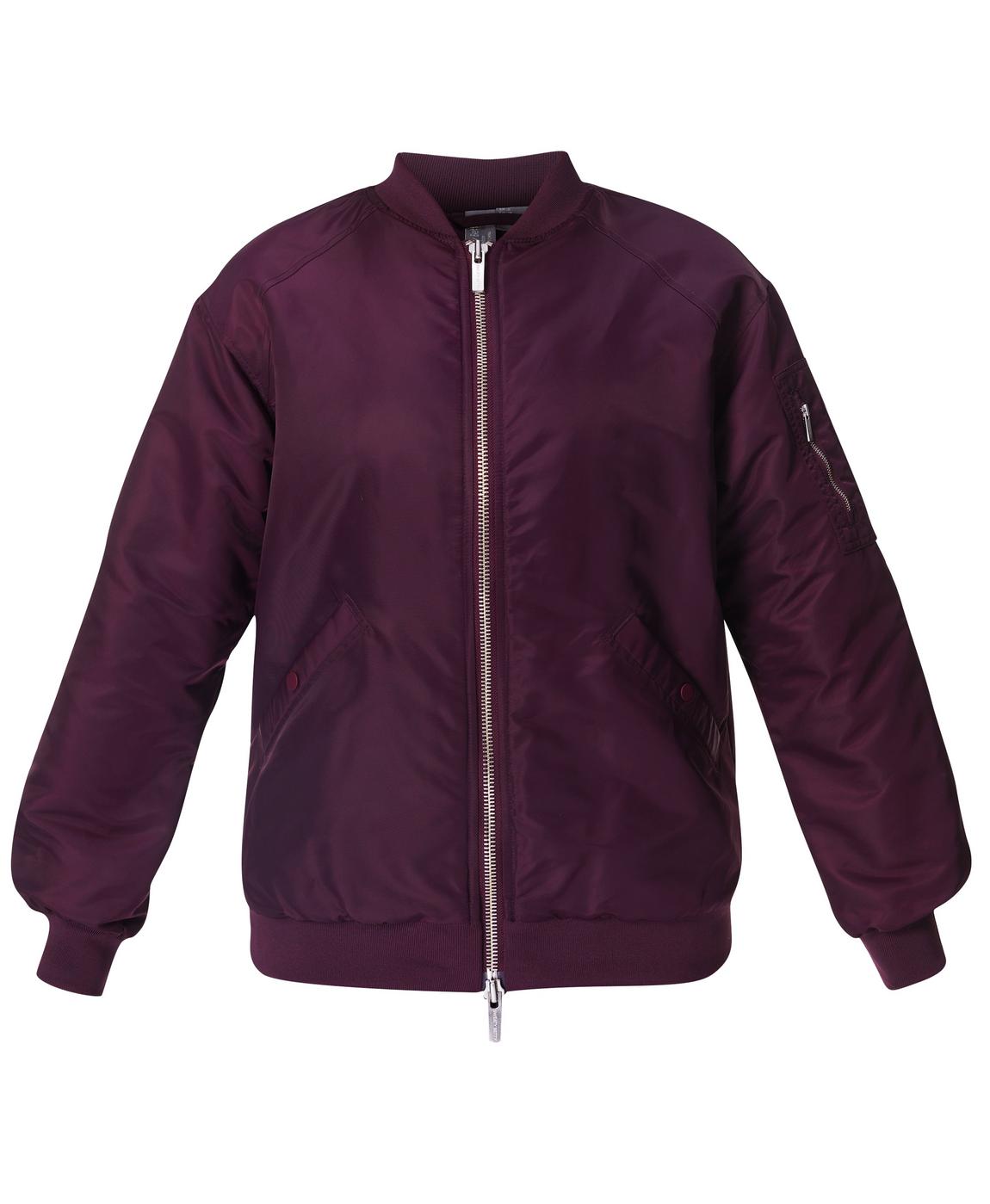 Cityscape Longline Bomber - Midnight Cherry Purple | Women's Cityscape Longline Bomber - Midnight Cherry Purple | Women's