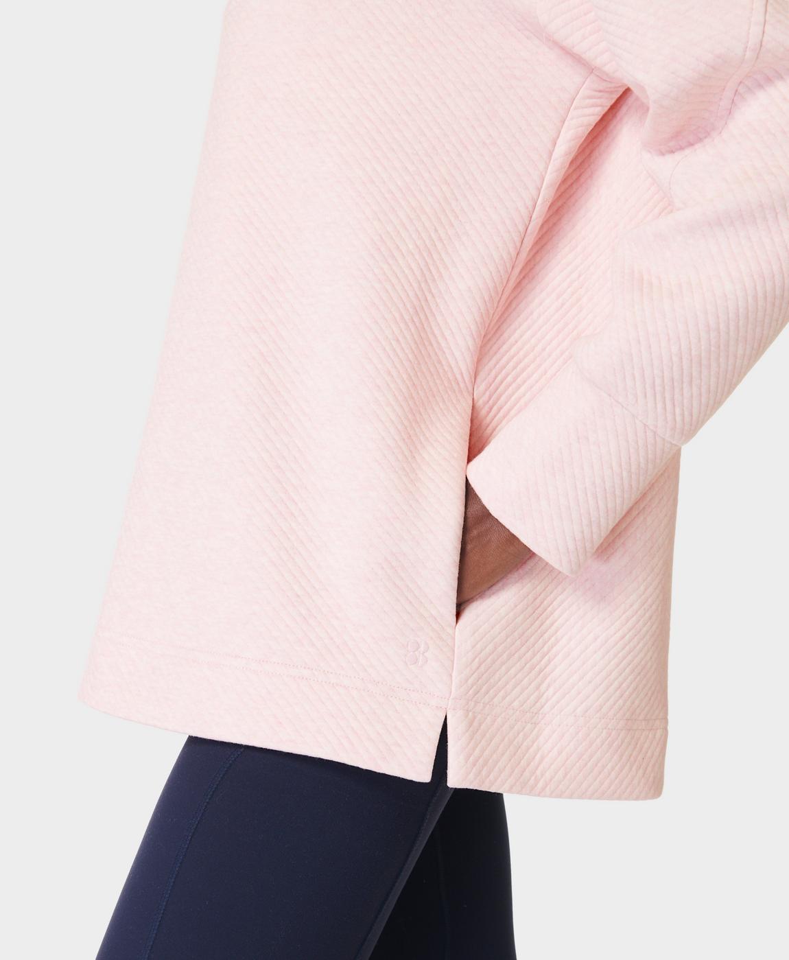 Radiant Half Zip Sweatshirt - Neutral Pink | Women's Radiant Half Zip Sweatshirt - Neutral Pink | Women's