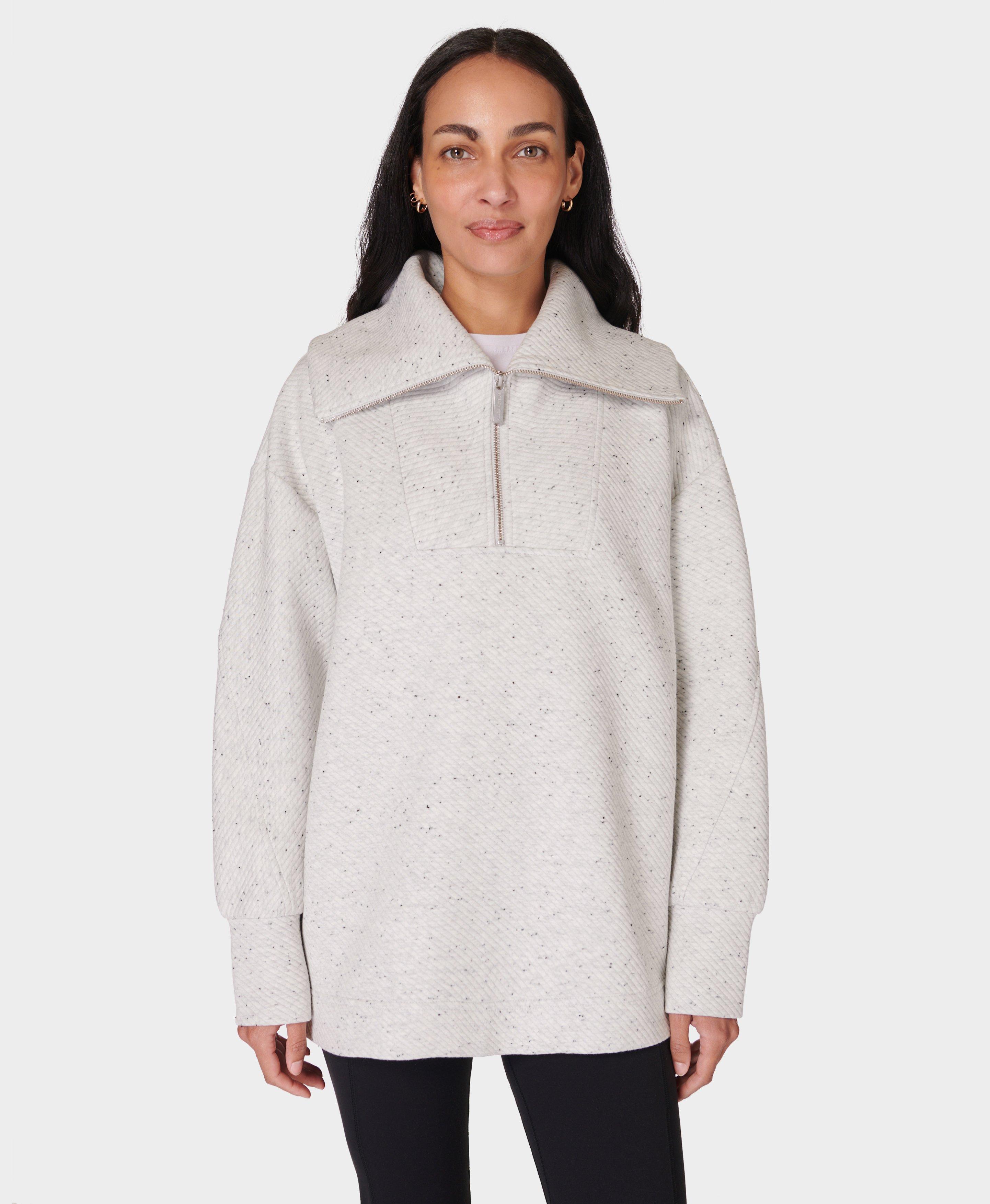 Half zip grey sweatshirt hotsell