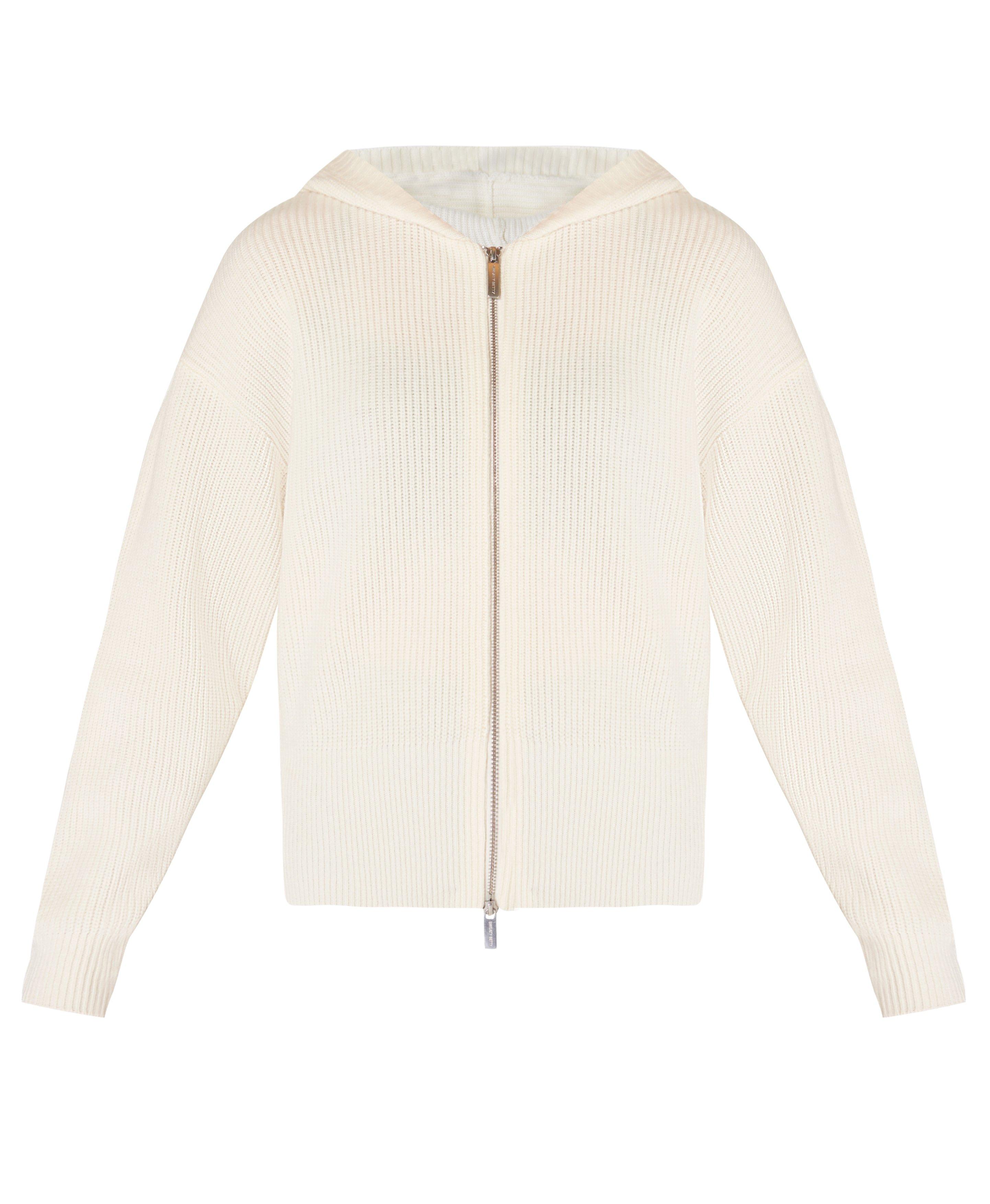 White wool hoodie hotsell