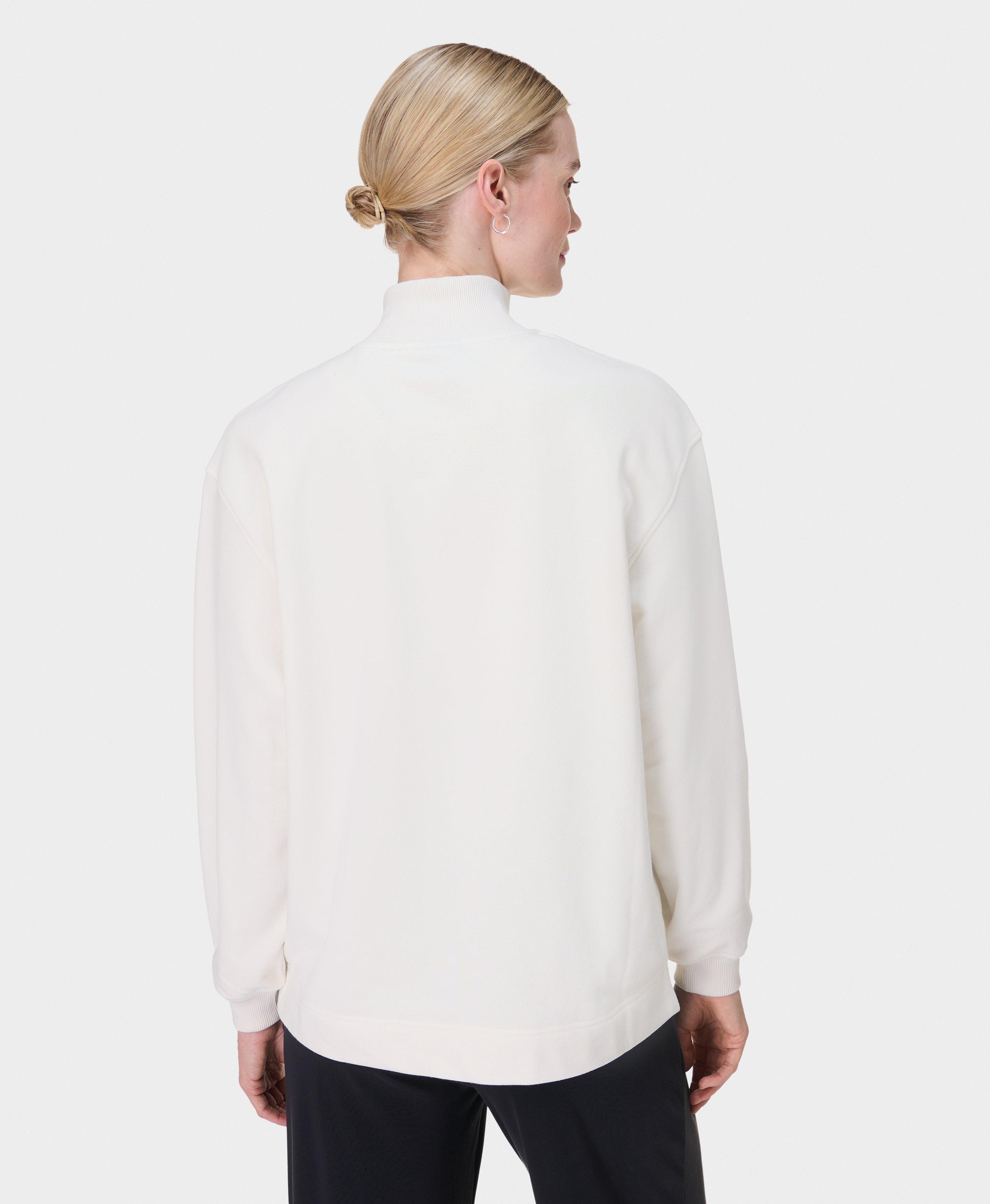 Revive Longline Half Zip - Lily White | Women's Sweaters +