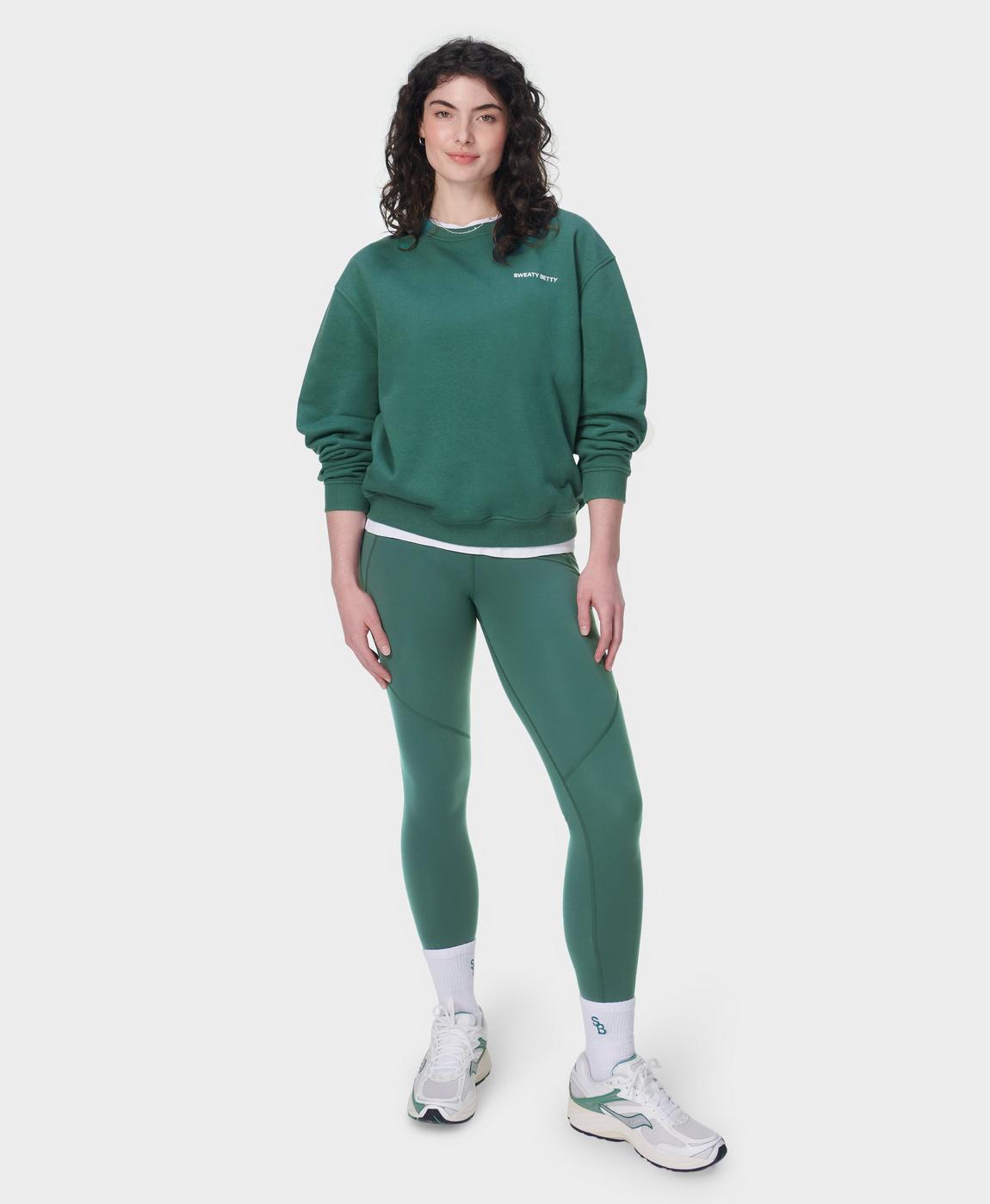 Revive Crew Neck Sweatshirt - Glade Green | Women's Sweaters Revive Crew Neck Sweatshirt - Glade Green | Women's Sweaters