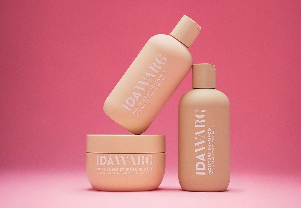 Ida Warg Moisture Schampo, Moisture Conditioner och Moisture Hairmask.