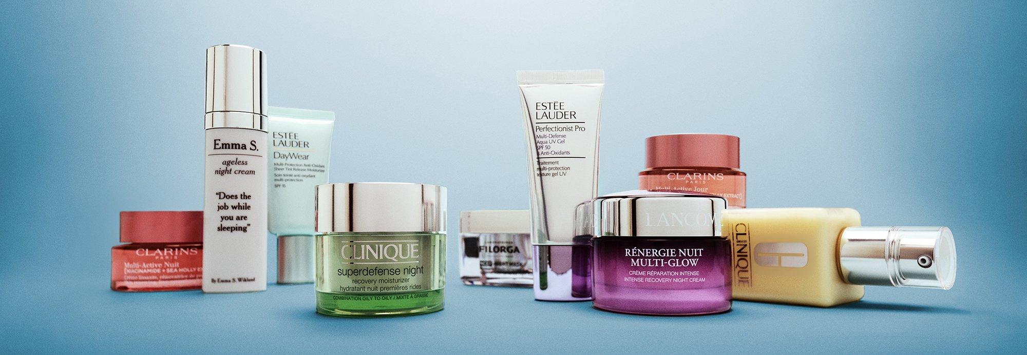 Dag- och nattkrämer för ansiktet.