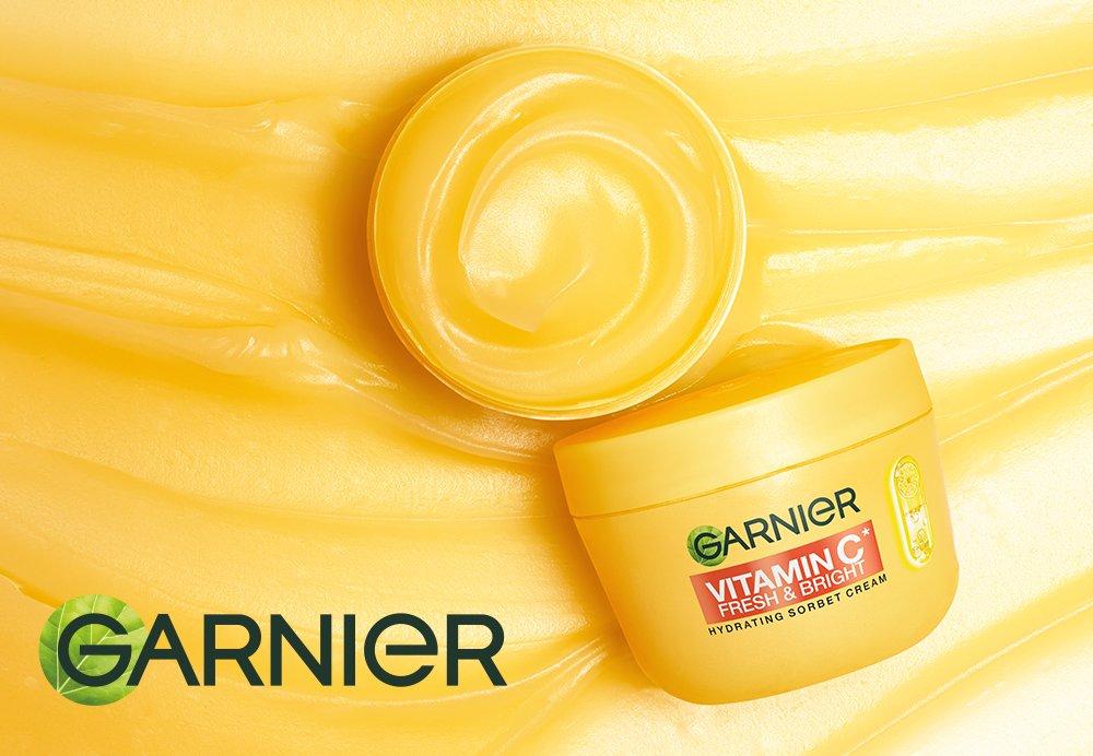 Garnier Vitamin C Fresh & Bright Hydrating Sorbet Cream.